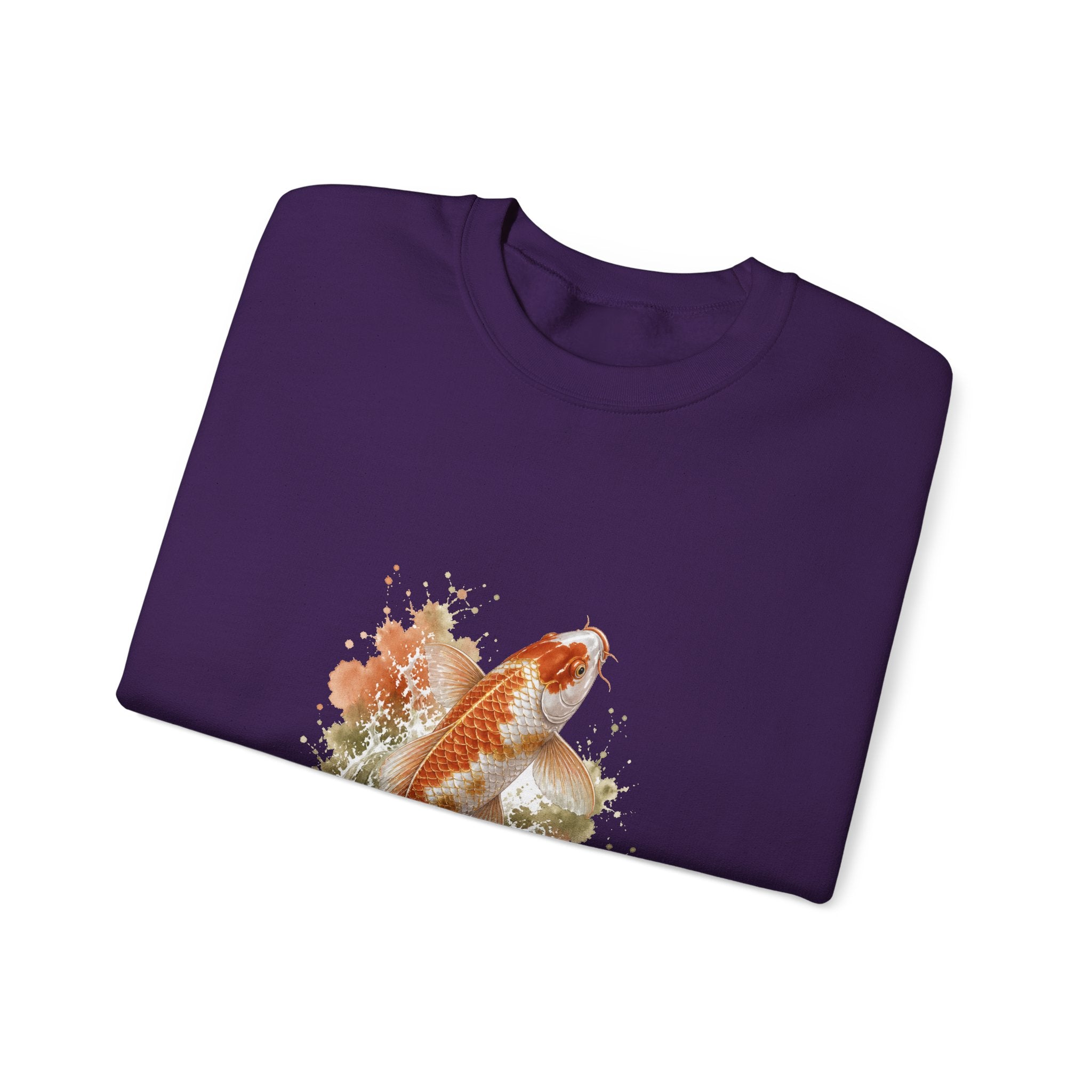 Matching Couple Sweatshirt - Koi Fish Yin Yang Matching Couple Comfort Colors Crew Watercolor Art His Hers Birthday Gift - Design A