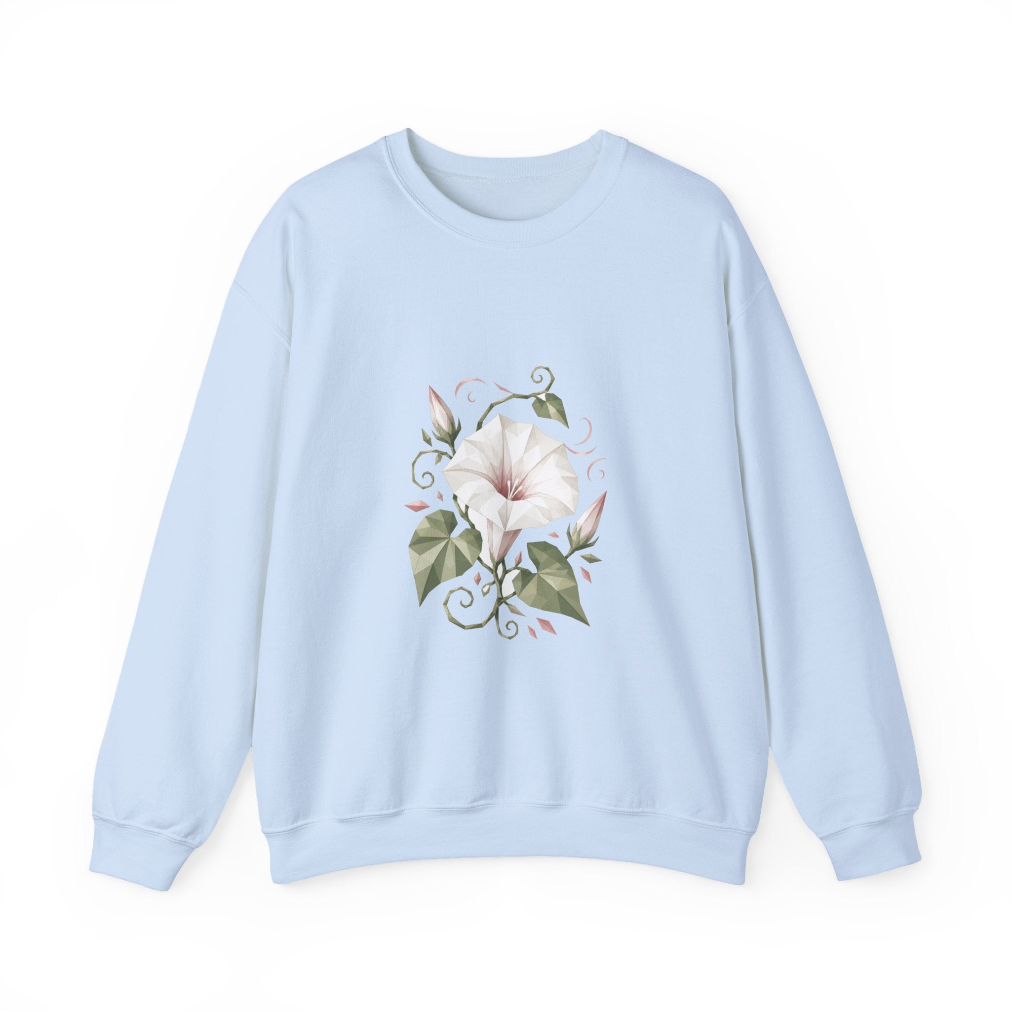 Matching Couple Sweatshirt - Sunflower & Moonflower Matching Couple Crewneck Sweatshirt Geometric Art His Hers Couple Gift - Design B