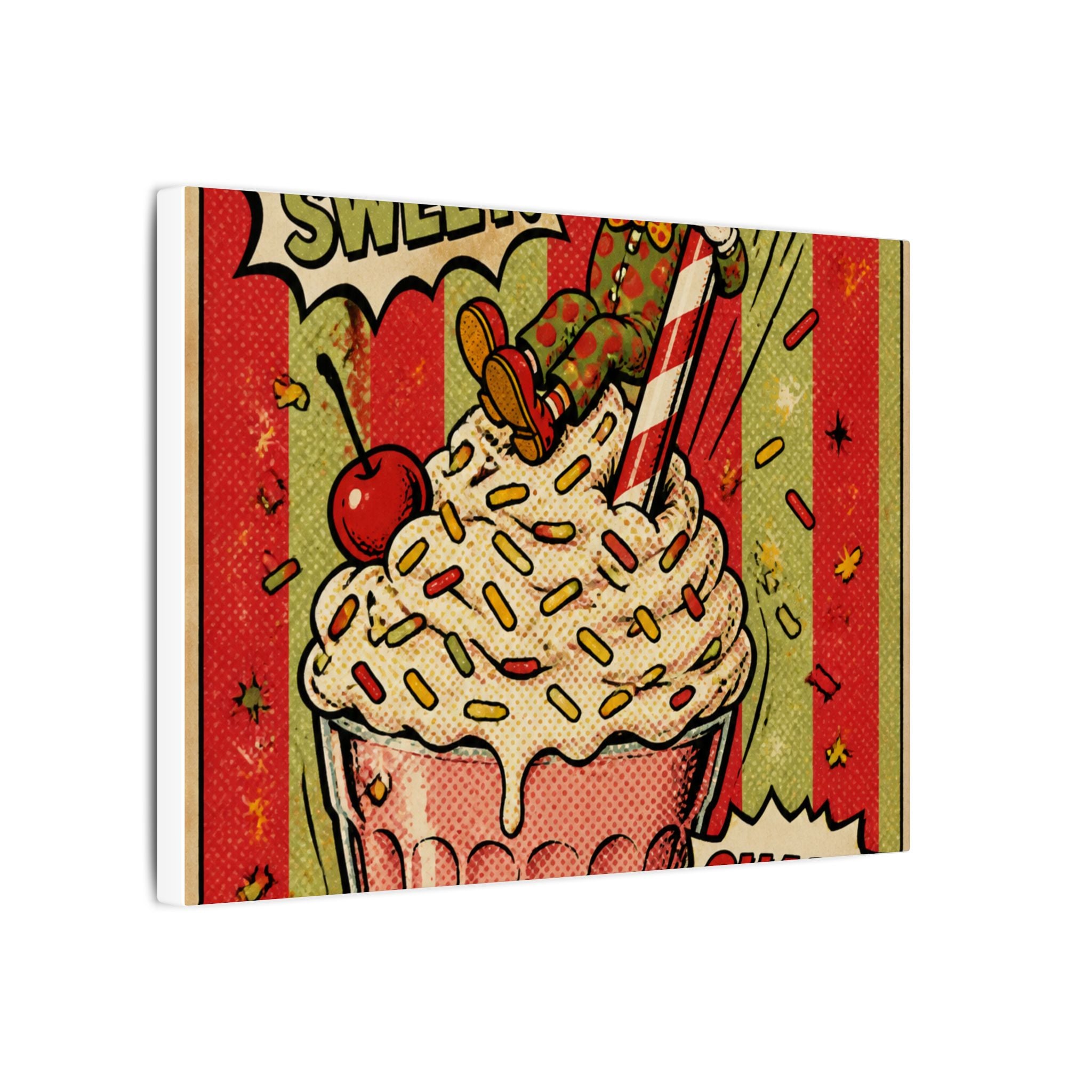 Milkshake Slide Clown Wall Art Canvas 16×20 Pop Art Living Room Decor Maximalist Print