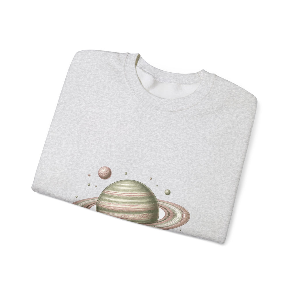 Matching Couple Sweatshirt - Saturn & Jupiter Matching Couple Premium Fleece Sweatshirt Vintage Art His Hers Honeymoon Gift - Design A
