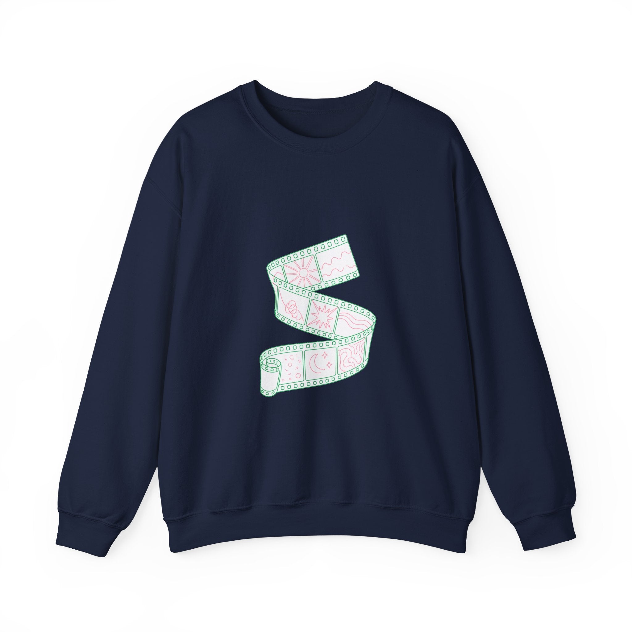 Matching Couple Sweatshirt - Camera & Film Matching Couple Crewneck Sweatshirt Minimalist Art His Hers Valentine Gift - Design B