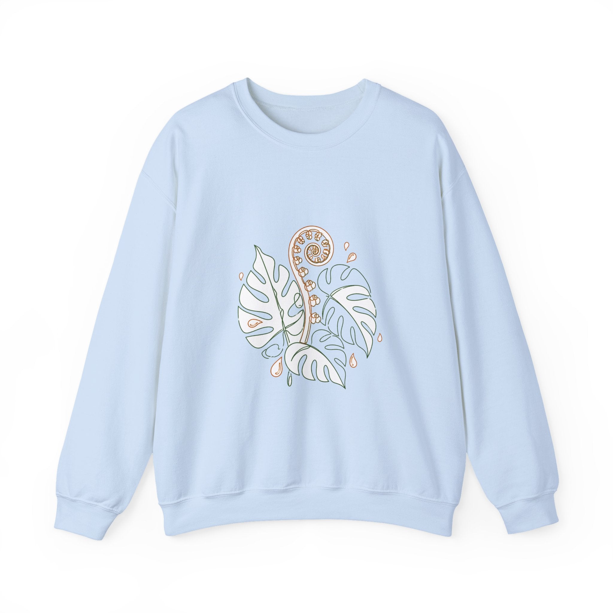 Matching Couple Sweatshirt - Desert & Rainforest Matching Couple Crewneck Sweatshirt Minimalist Art His Hers Valentine Gift - Design B