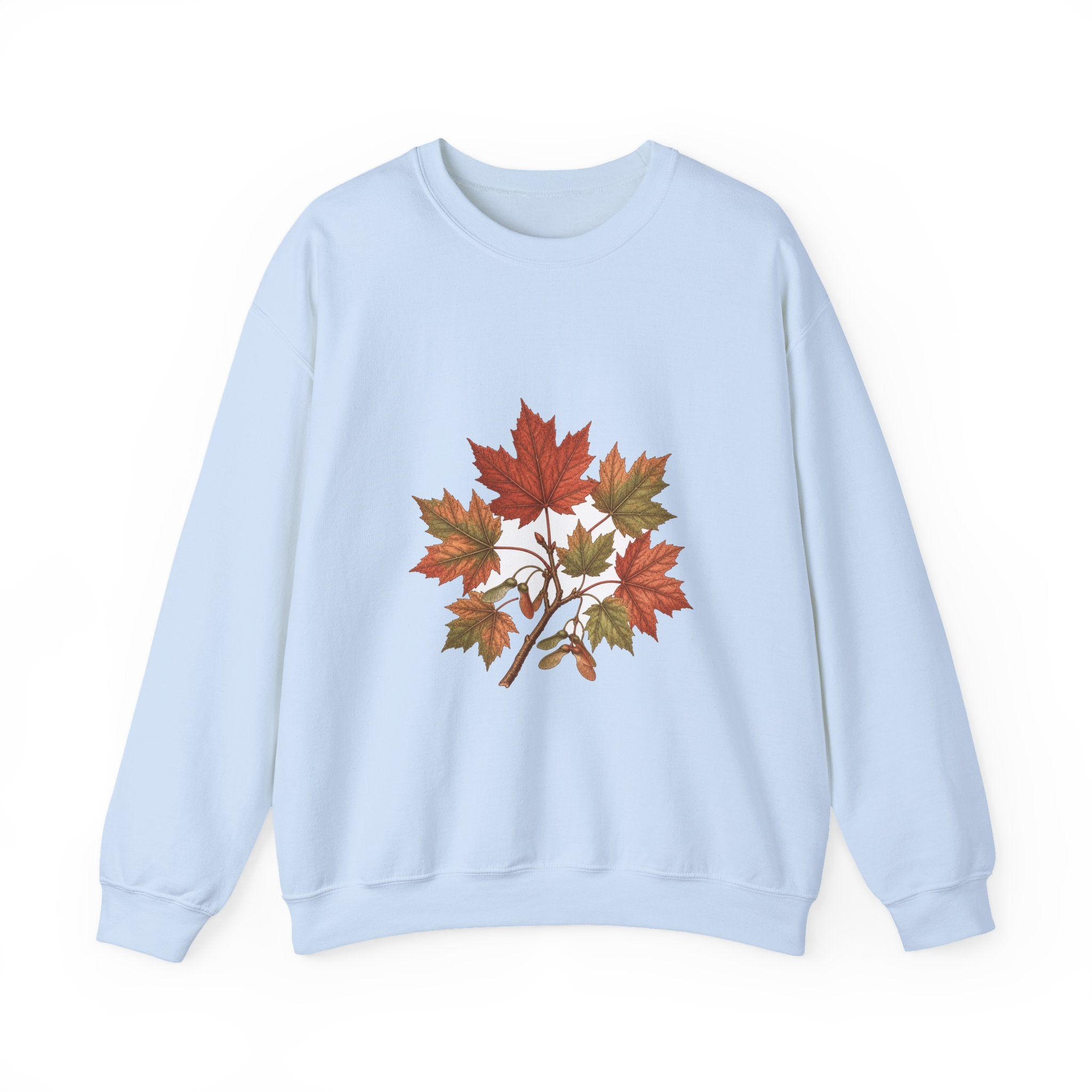 Matching Couple Sweatshirt - Cherry Blossom & Maple Leaf Matching Couple Comfort Colors Crew Vintage Art His Hers Honeymoon Gift - Design B