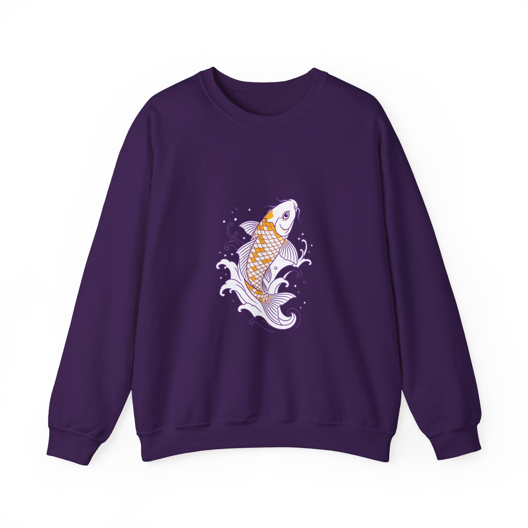Matching Couple Sweatshirt - Koi Fish Yin Yang Matching Couple Comfort Colors Crew Minimalist Art His Hers Christmas Gift - Design A