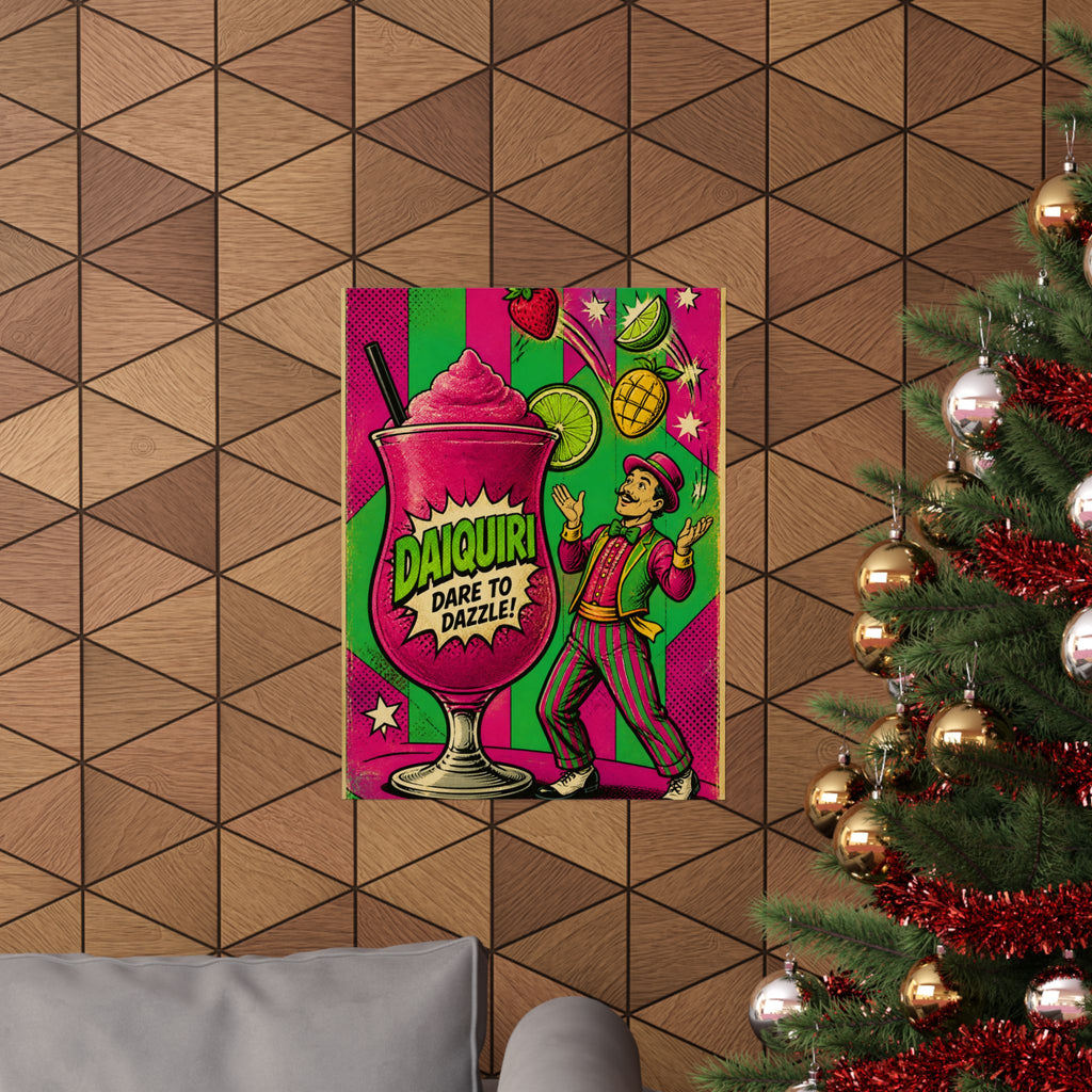 Daiquiri Fruit Juggler Wall Art Poster 24×36 Pop Art Restaurant Decor Maximalist Print