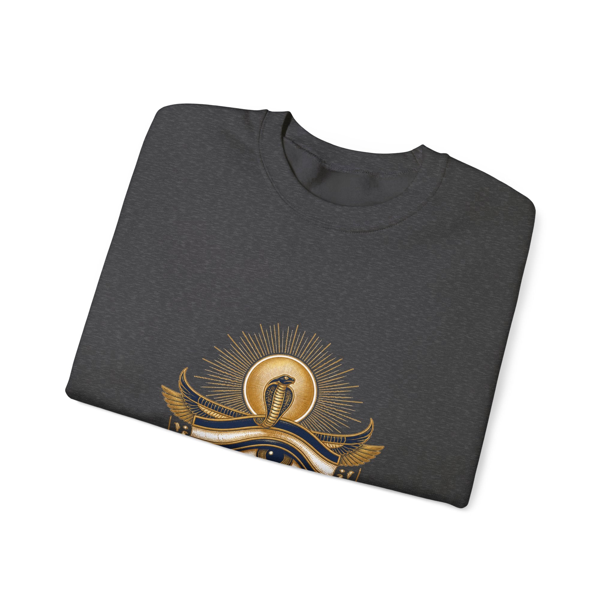 Matching Couple Sweatshirt - Eye of Ra & Horus Matching Couple Crewneck Sweatshirt Vintage Art His Hers Wedding Gift - Design A