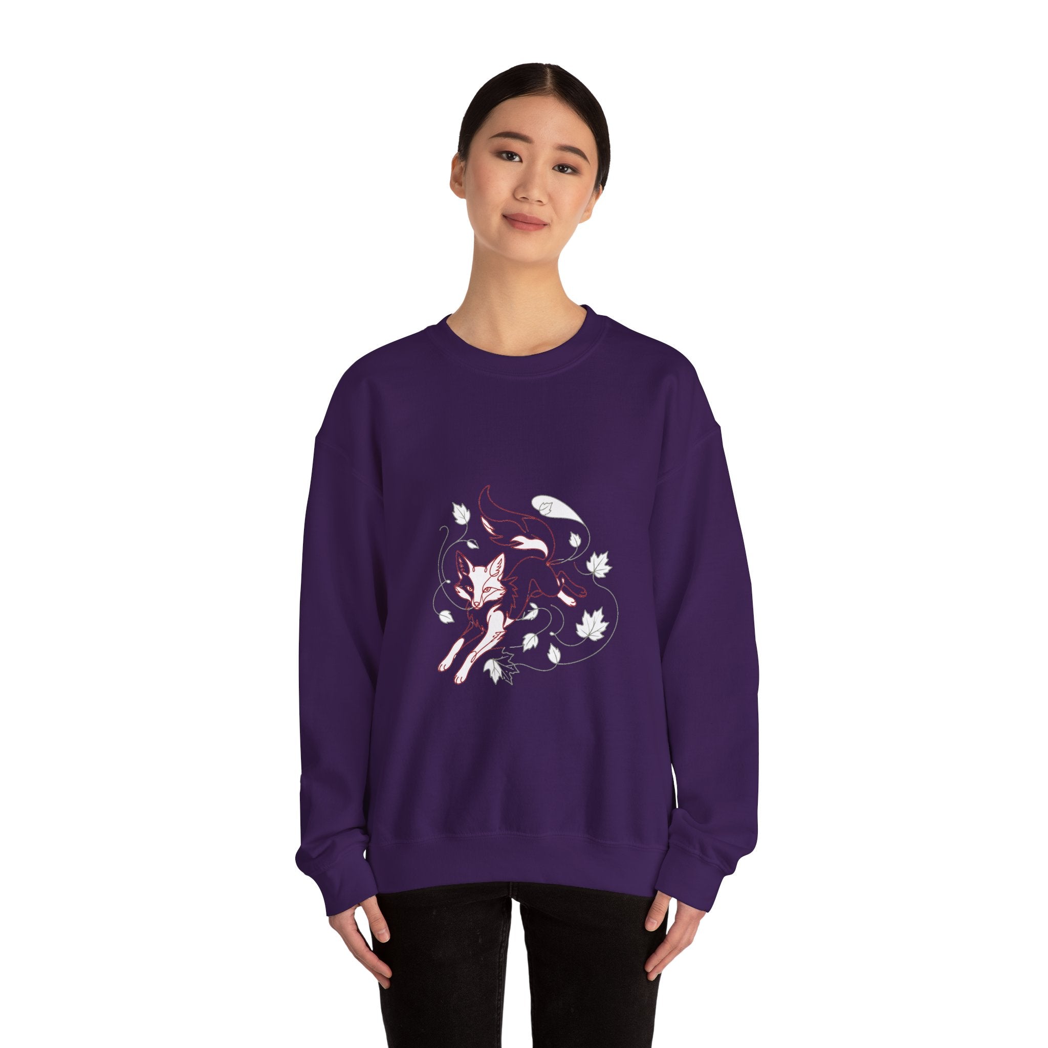 Matching Couple Sweatshirt - Fox & Rabbit Matching Couple Crewneck Sweatshirt Minimalist Art His Hers Valentine Gift - Design A