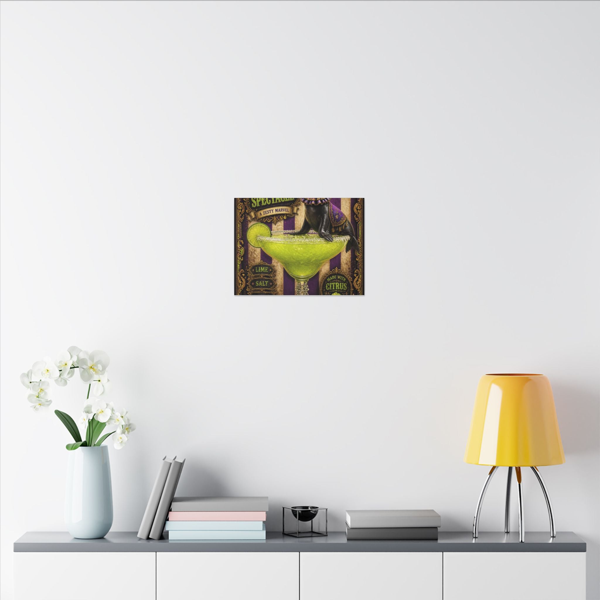 Margarita Balancing Seal Wall Art Canvas 16×20 Baroque Home Office Decor Maximalist Print