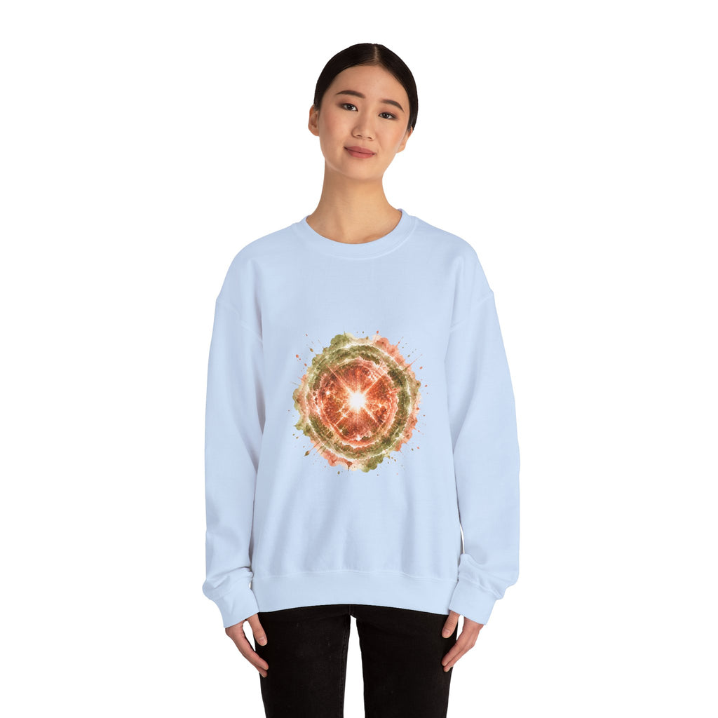 Matching Couple Sweatshirt - Galaxy & Supernova Matching Couple Crewneck Sweatshirt Watercolor Art His Hers Engagement Gift - Design B