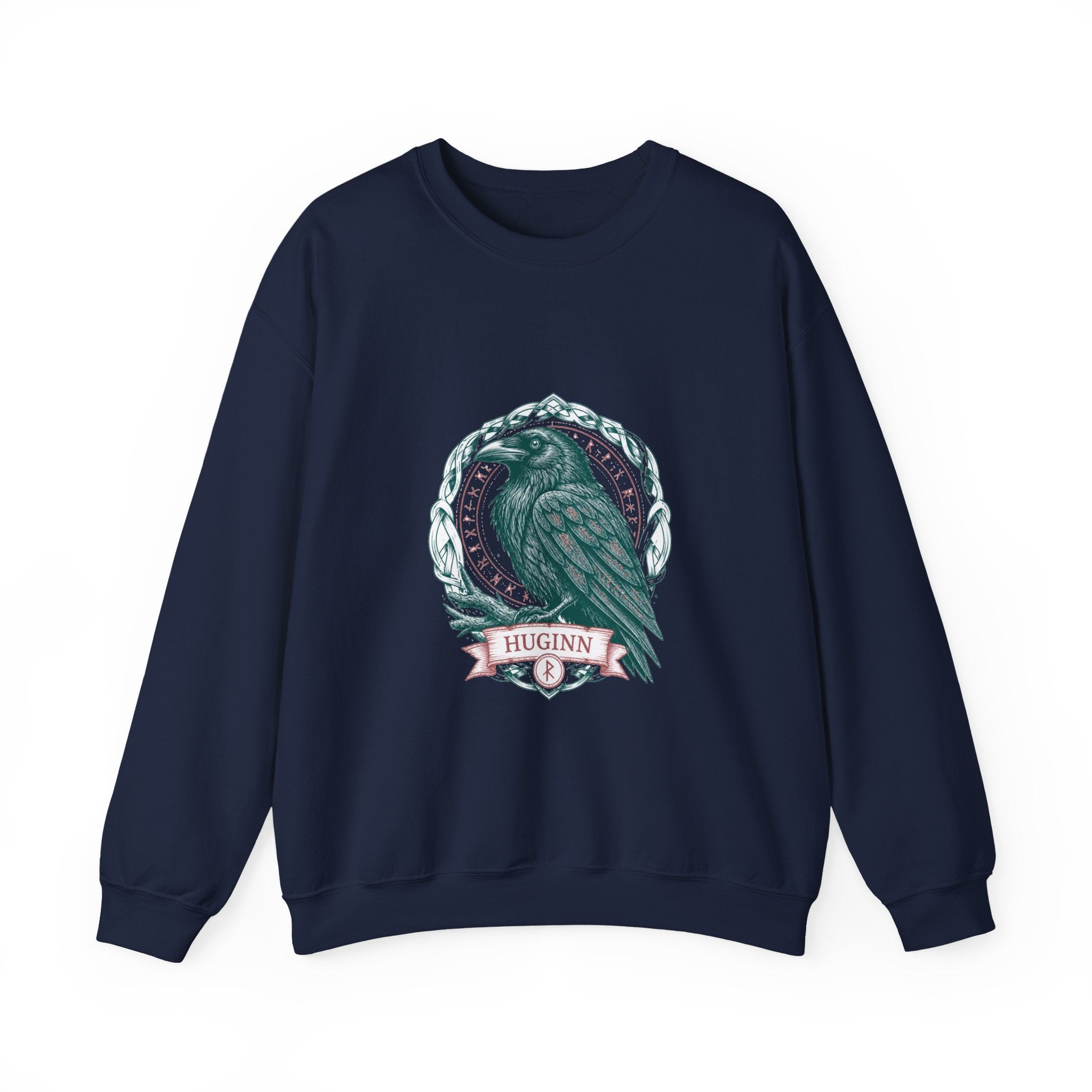 Matching Couple Sweatshirt - Huginn & Muninn Matching Couple Premium Fleece Sweatshirt Hand-Drawn Art His Hers Anniversary Gift - Design A