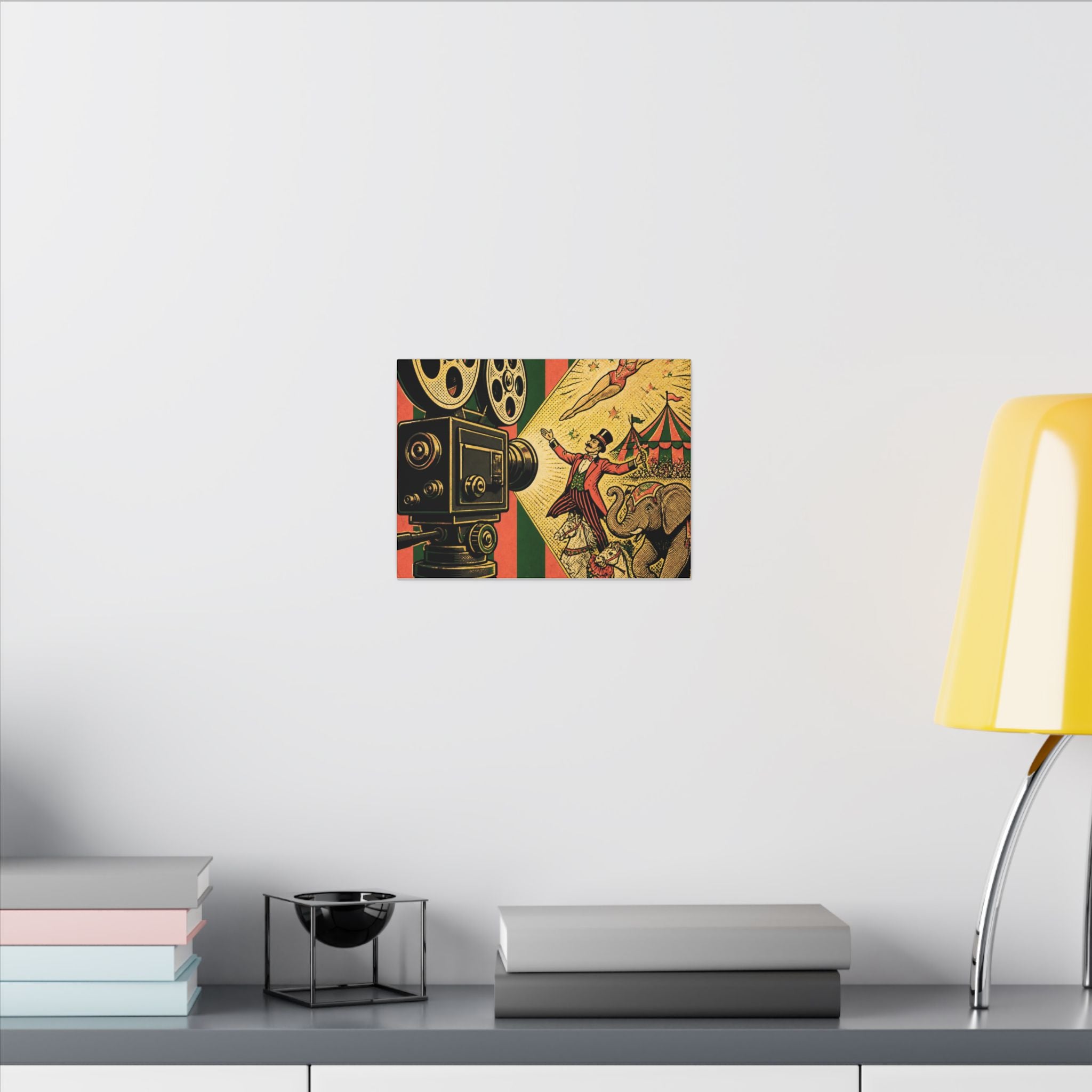 Film Camera Projector Show Wall Art Canvas 16×20 Pop Art Living Room Decor Maximalist Print