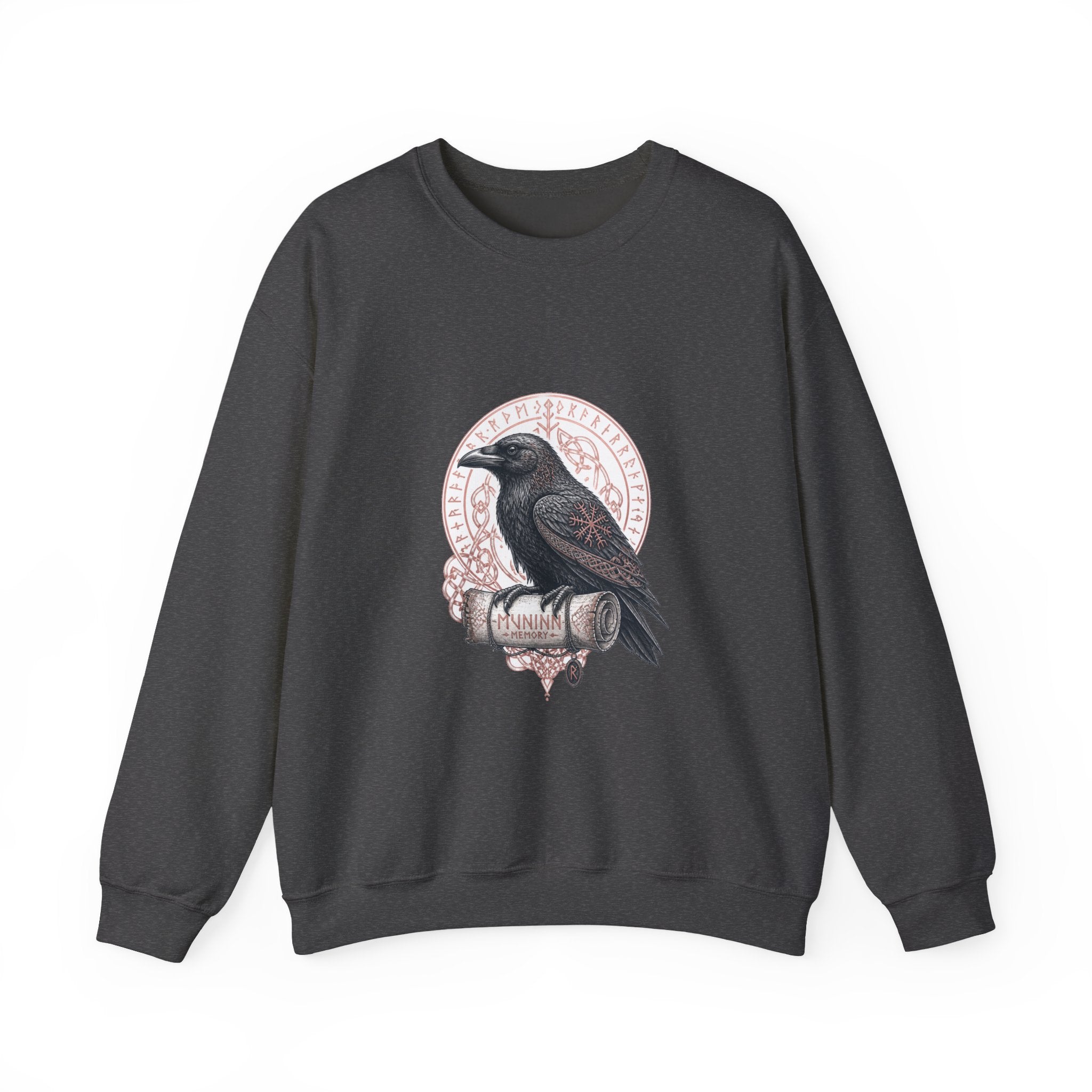 Matching Couple Sweatshirt - Huginn & Muninn Matching Couple Comfort Colors Crew Hand-Drawn Art His Hers Anniversary Gift - Design B