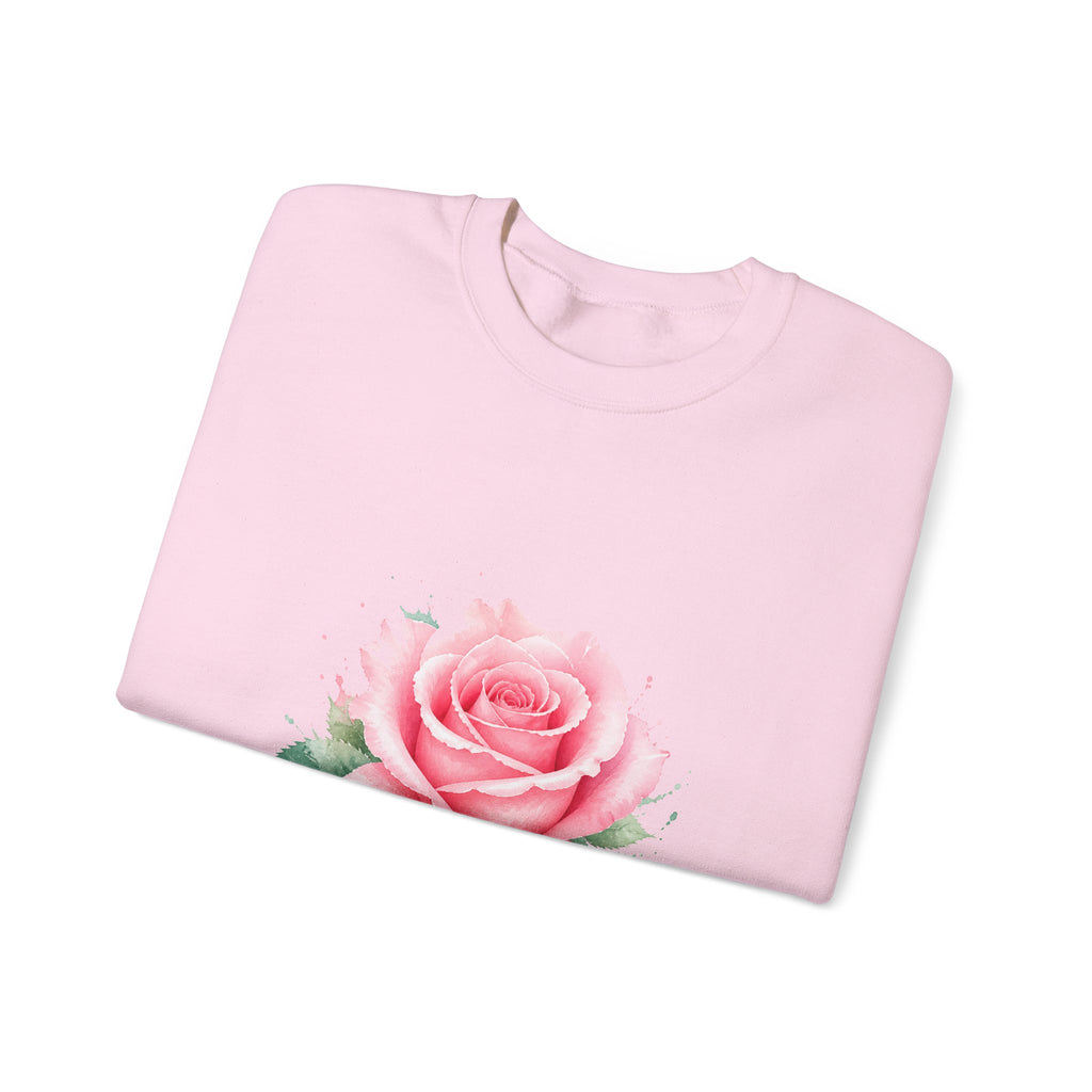 Matching Couple Sweatshirt - Rose & Thorn Matching Couple Comfort Colors Crew Watercolor Art His Hers Birthday Gift - Design A