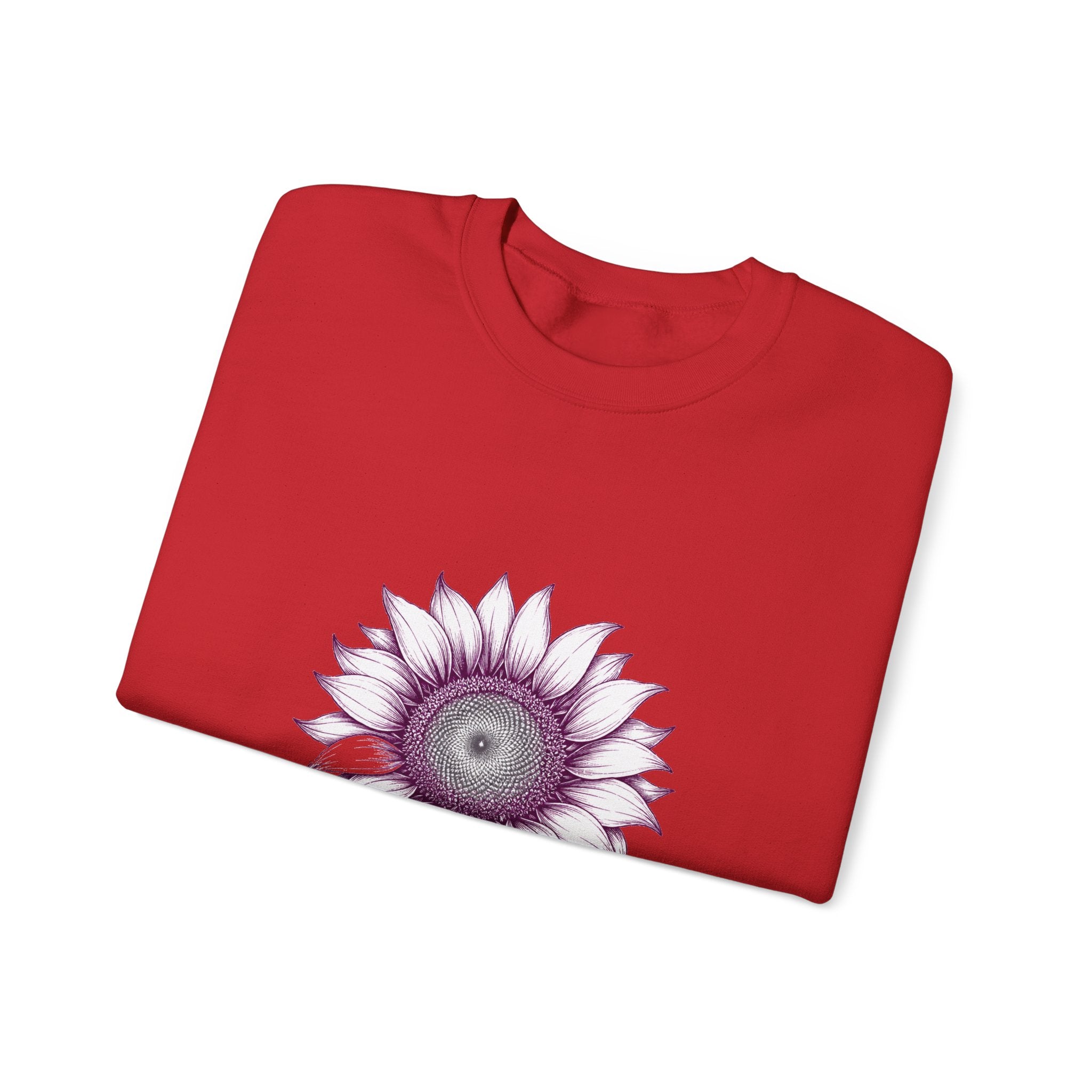 Matching Couple Sweatshirt - Sunflower & Moonflower Matching Couple Premium Fleece Sweatshirt Hand-Drawn Art His Hers Anniversary Gift - Design A