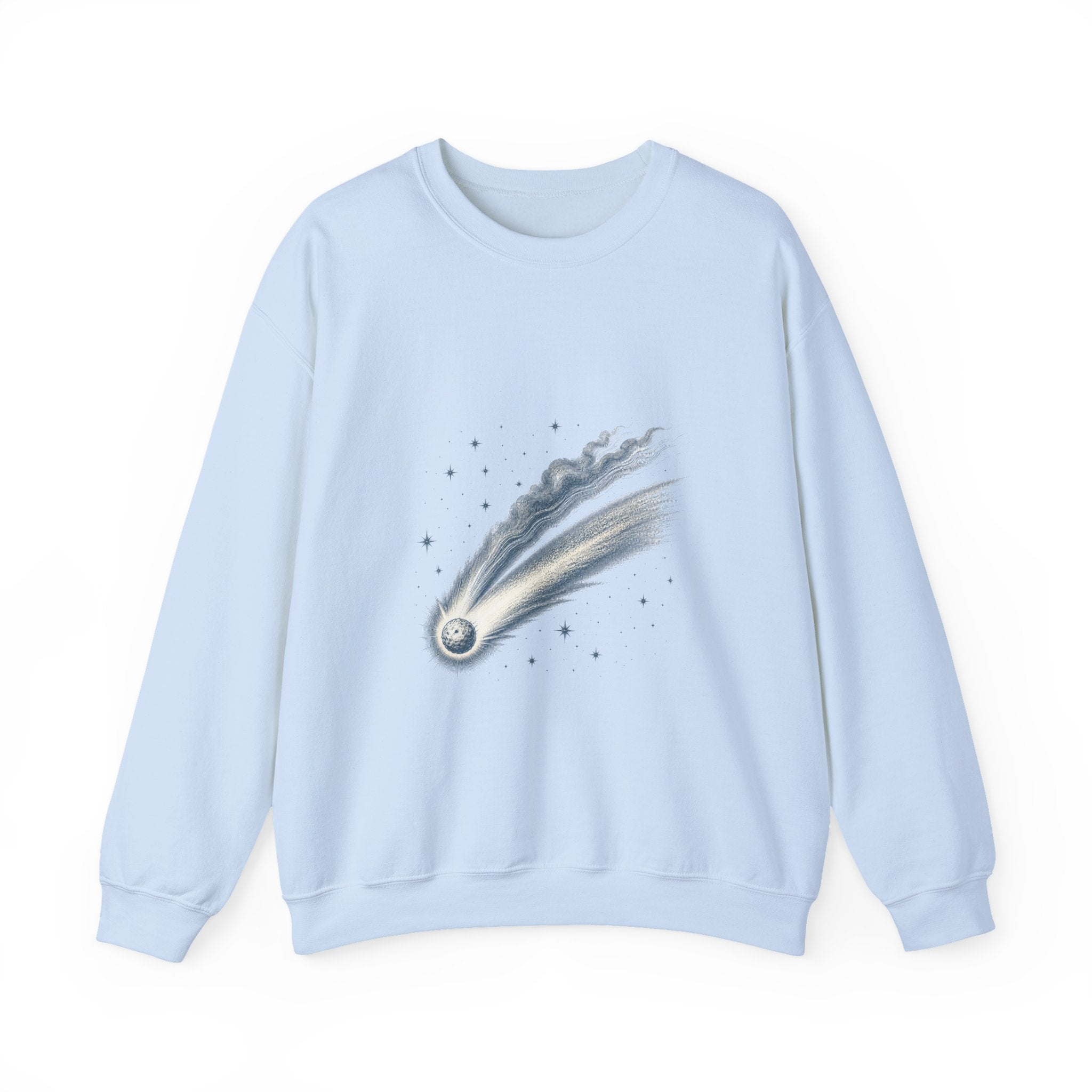 Matching Couple Sweatshirt - Comet & Asteroid Matching Couple Premium Fleece Sweatshirt Vintage Art His Hers Honeymoon Gift - Design A