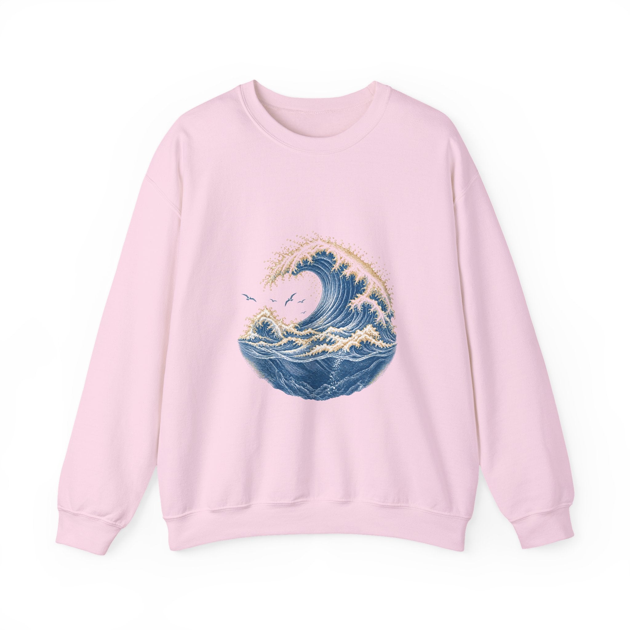 Matching Couple Sweatshirt - Mountain & Ocean Matching Couple Comfort Colors Crew Vintage Art His Hers Honeymoon Gift - Design B