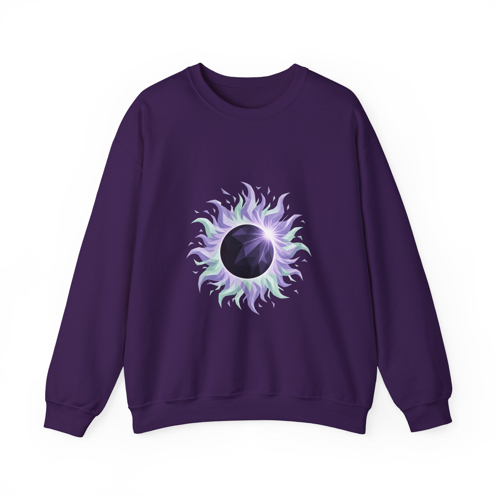 Matching Couple Sweatshirt - Solar & Lunar Eclipse Matching Couple Comfort Colors Crew Geometric Art His Hers Love Gift - Design A