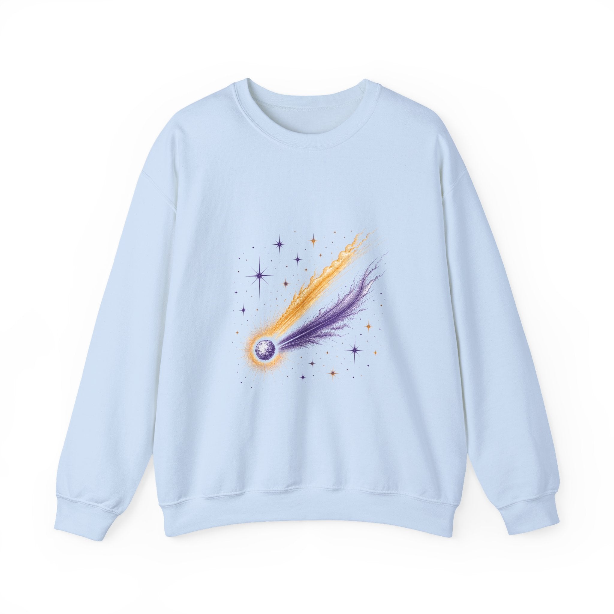 Matching Couple Sweatshirt - Comet & Asteroid Matching Couple Crewneck Sweatshirt Vintage Art His Hers Wedding Gift - Design A