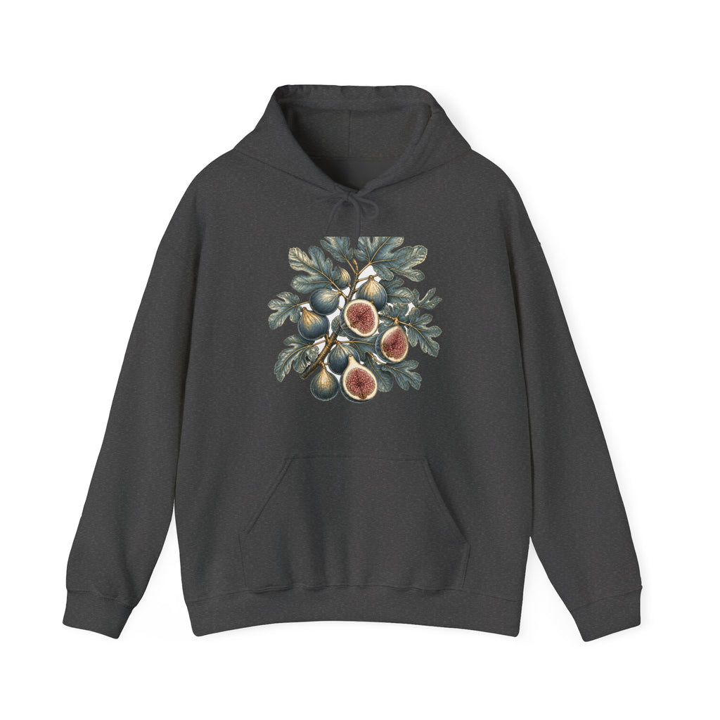 Matching Couple Sweatshirt - Olive Branch & Fig Matching Couple Hooded Sweatshirt Hand-Drawn Art His Hers Best Friend Gift - Design B