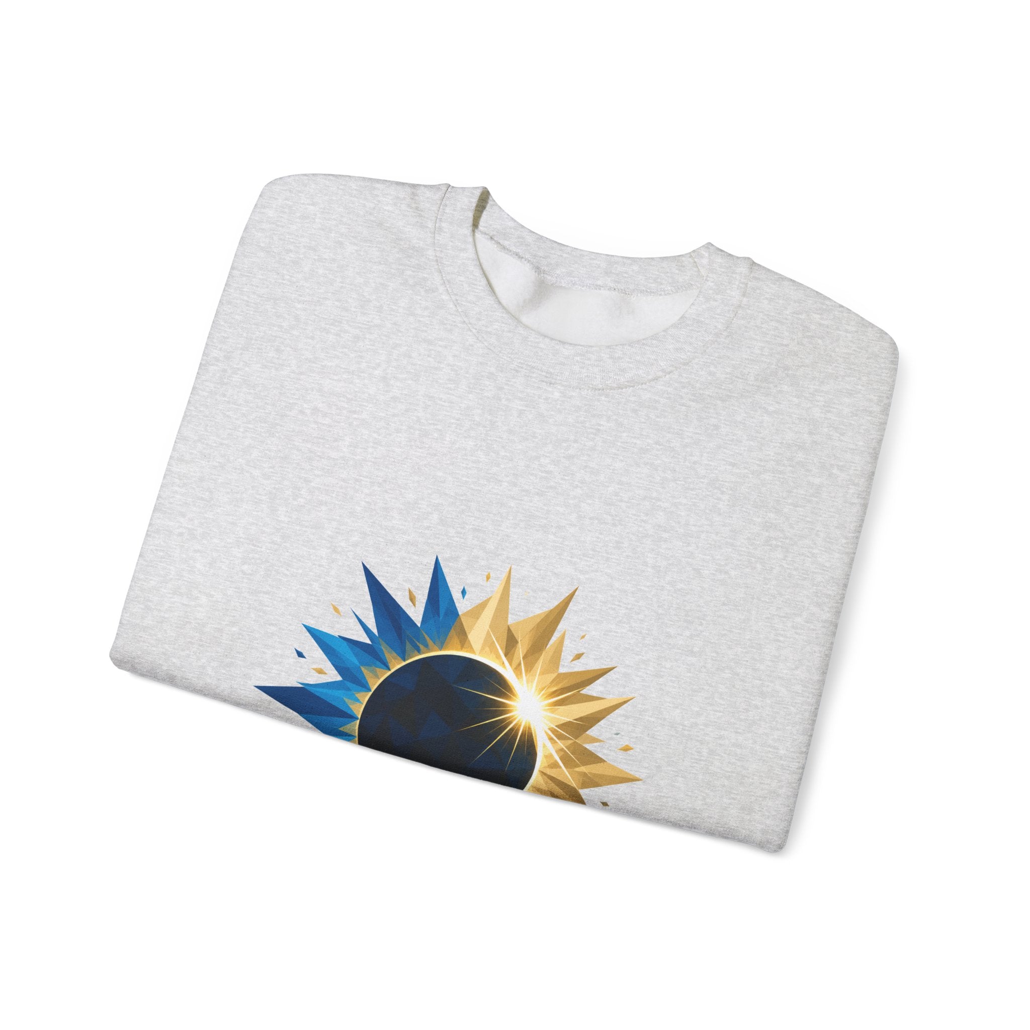 Matching Couple Sweatshirt - Solar & Lunar Eclipse Matching Couple Crewneck Sweatshirt Geometric Art His Hers Couple Gift - Design A