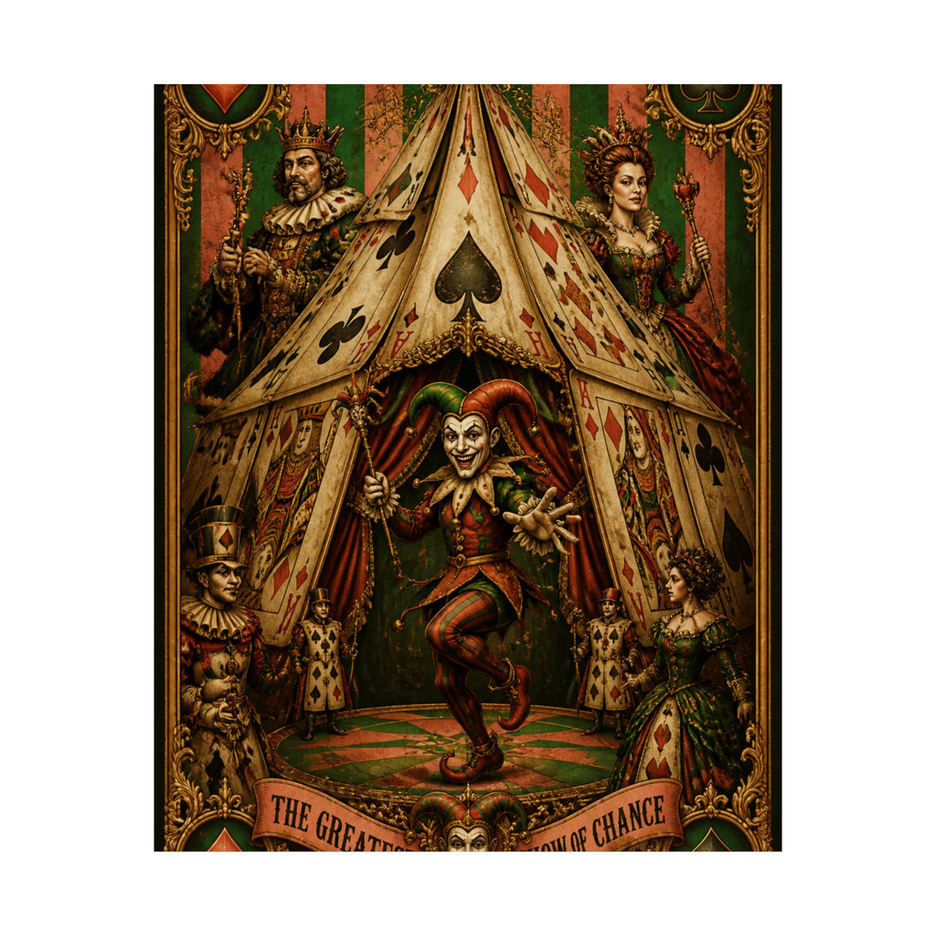 Playing Cards Tent Wall Art Poster 18×24 Baroque Home Office Decor Maximalist Print