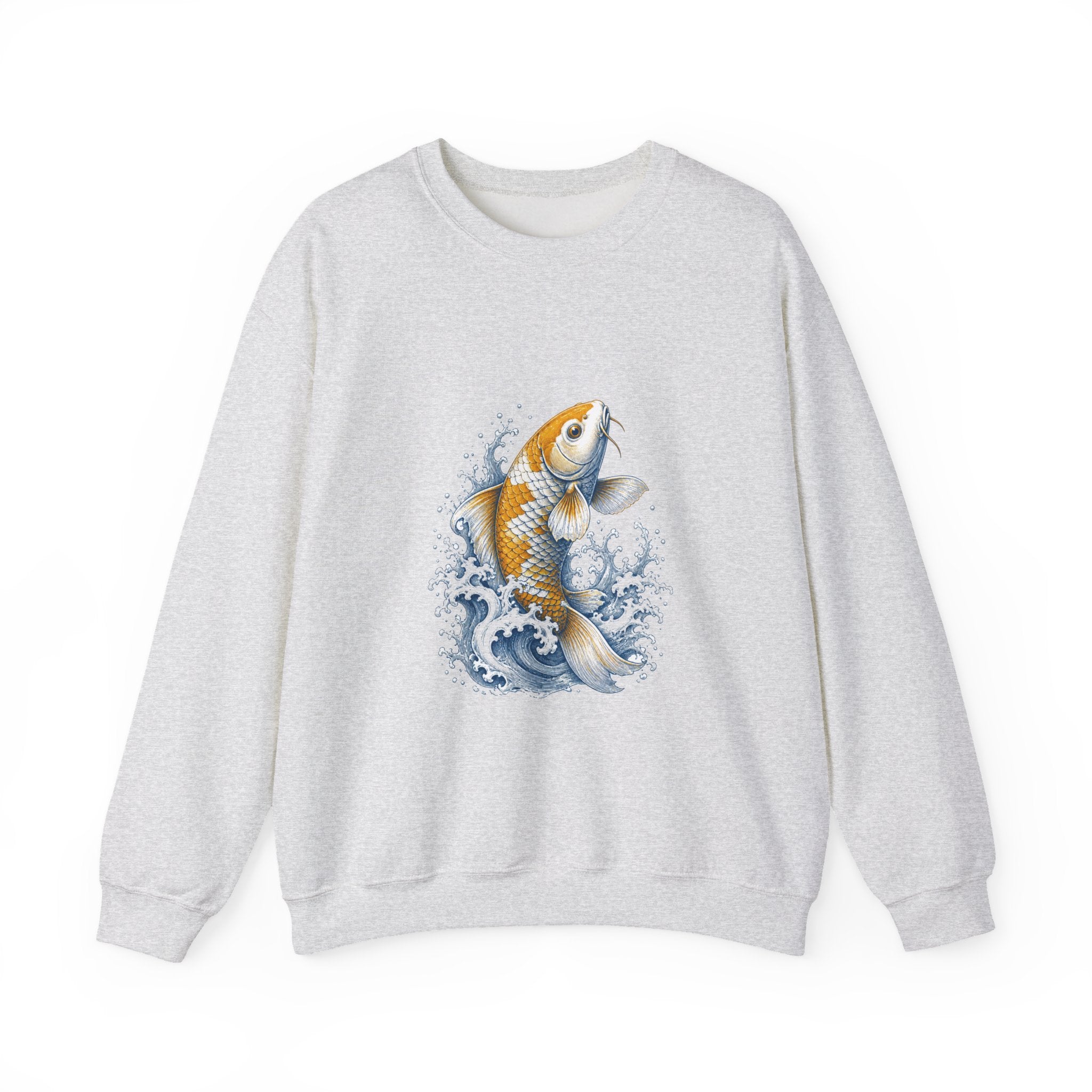 Matching Couple Sweatshirt - Koi Fish Yin Yang Matching Couple Comfort Colors Crew Vintage Art His Hers Honeymoon Gift - Design A