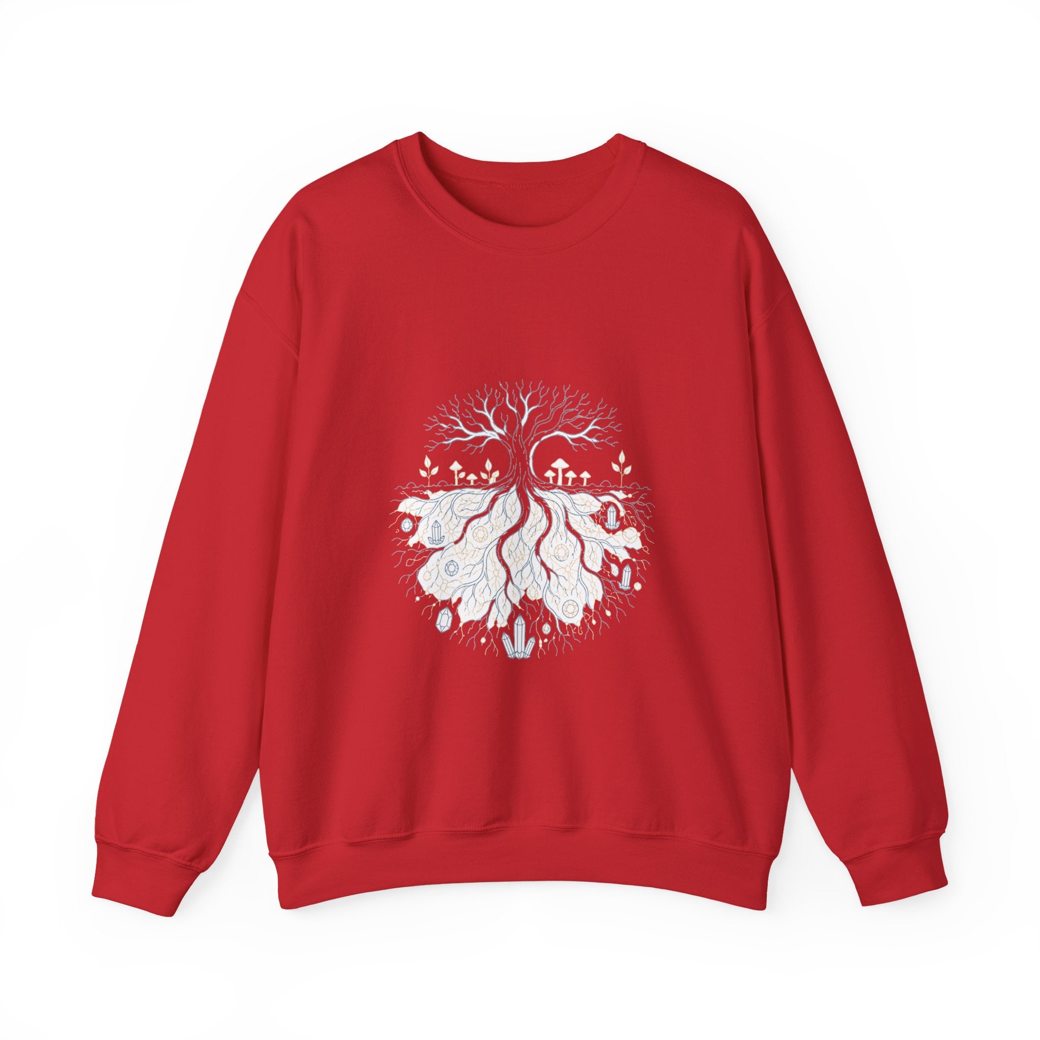 Matching Couple Sweatshirt - Ancient Oak & Deep Roots Matching Couple Premium Fleece Sweatshirt Minimalist Art His Hers Christmas Gift - Design B