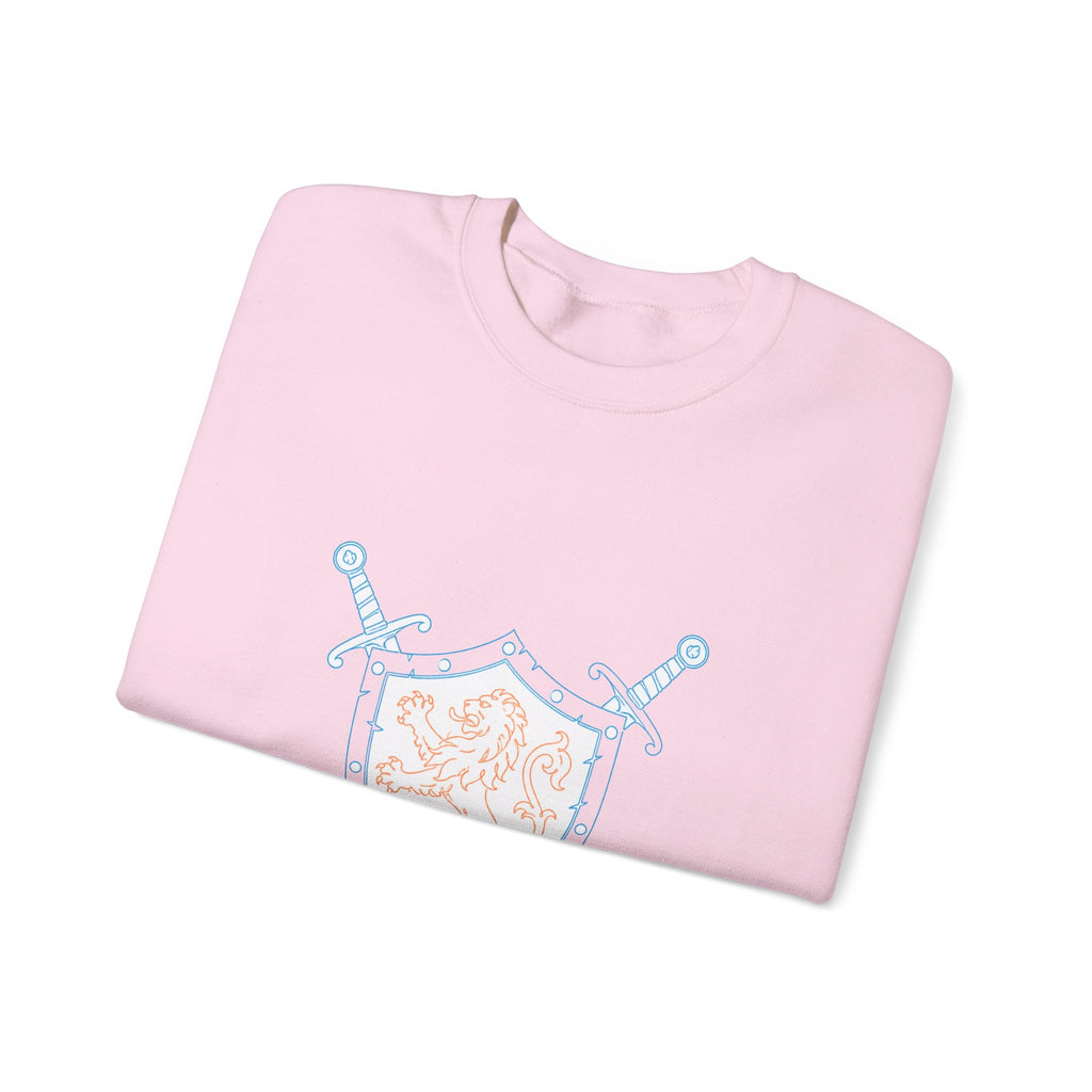 Matching Couple Sweatshirt - Crown & Shield Matching Couple Comfort Colors Crew Minimalist Art His Hers Christmas Gift - Design B