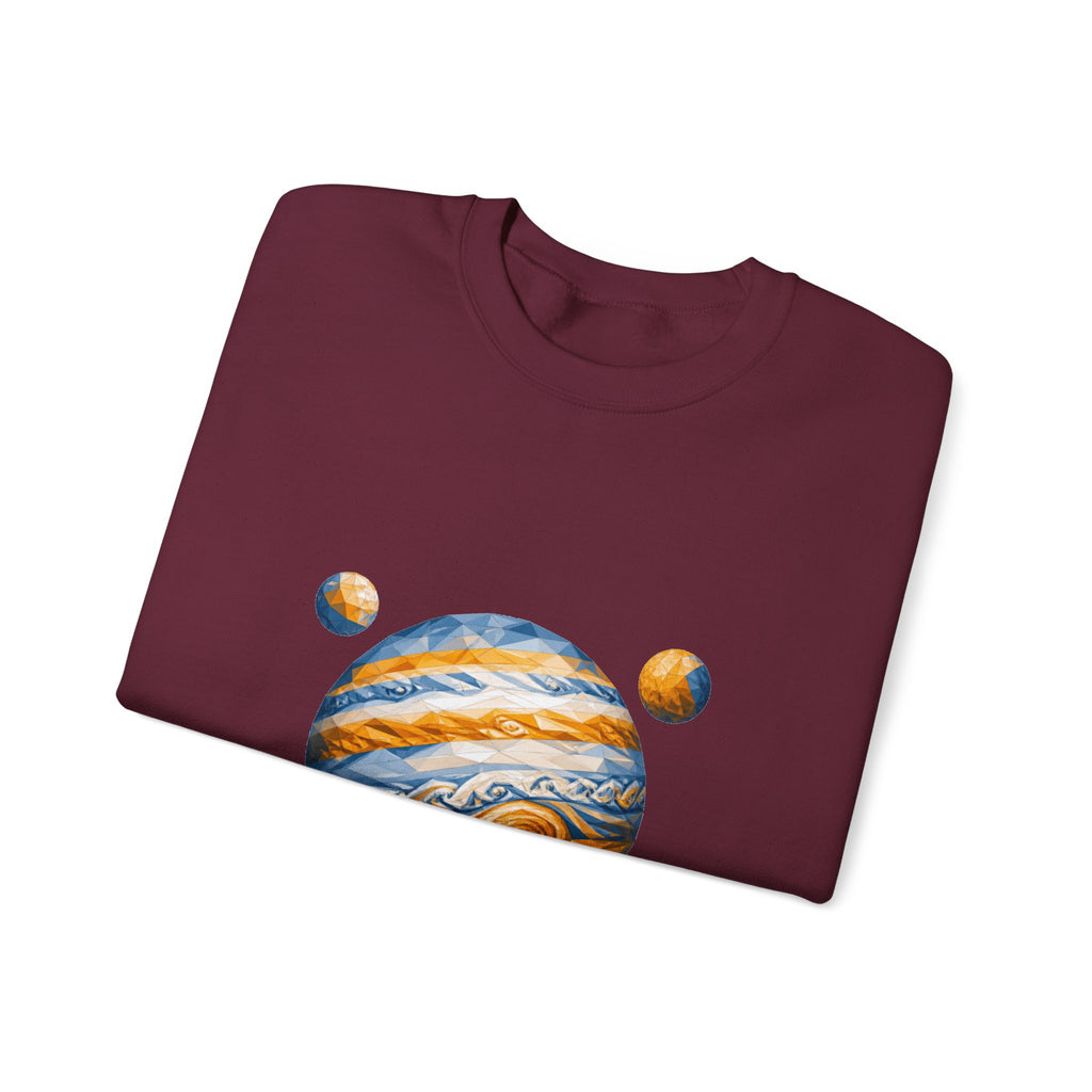 Matching Couple Sweatshirt - Saturn & Jupiter Matching Couple Comfort Colors Crew Geometric Art His Hers Love Gift - Design B