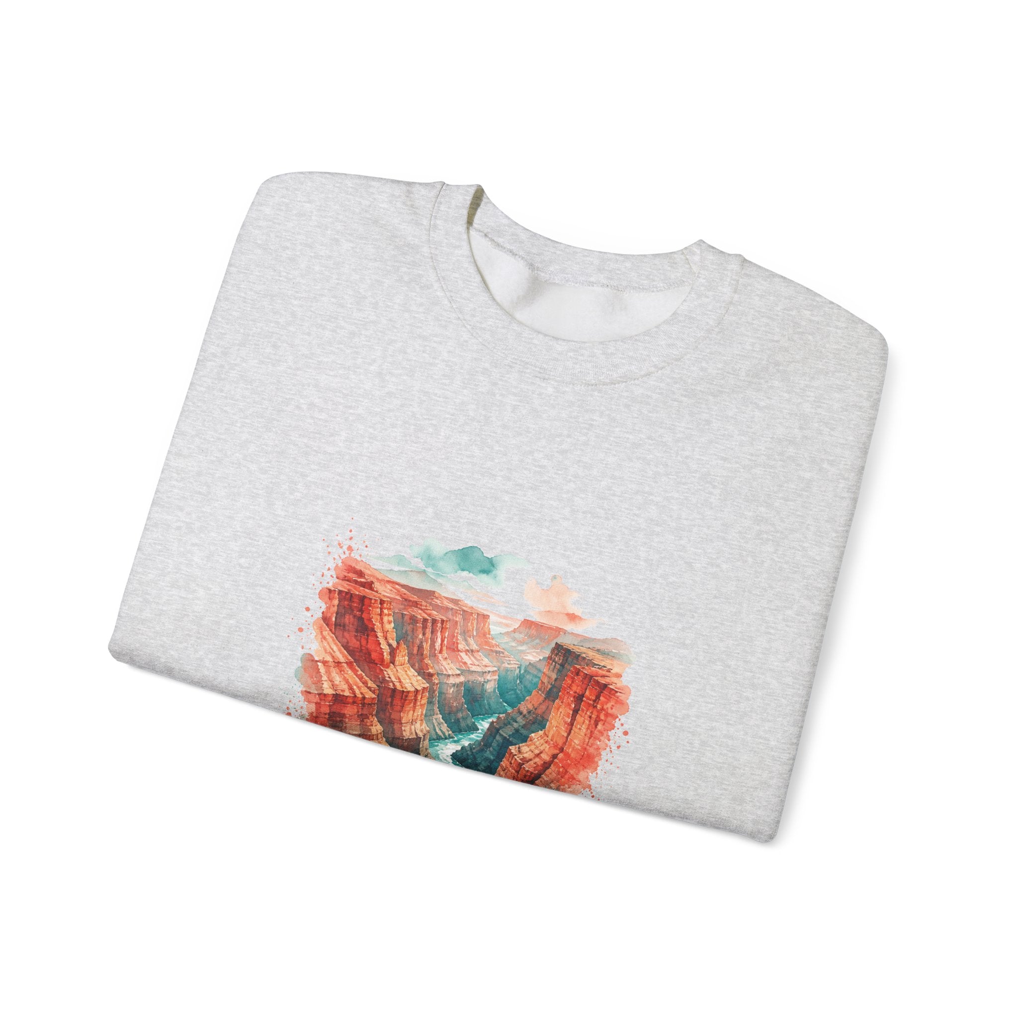 Matching Couple Sweatshirt - Lavender Fields & Canyon Matching Couple Comfort Colors Crew Watercolor Art His Hers Birthday Gift - Design B