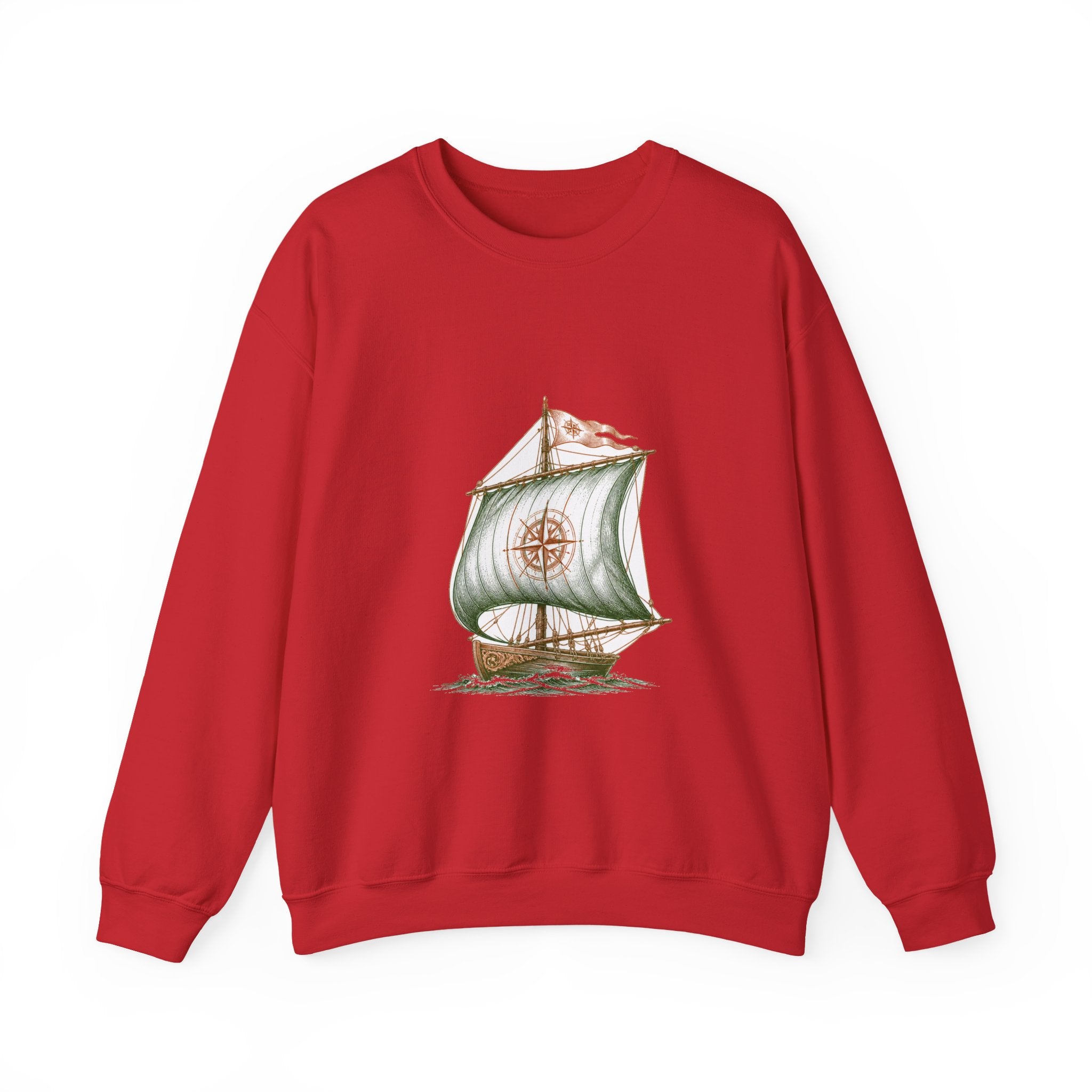 Matching Couple Sweatshirt - Anchor & Sail Matching Couple Crewneck Sweatshirt Vintage Art His Hers Wedding Gift - Design B