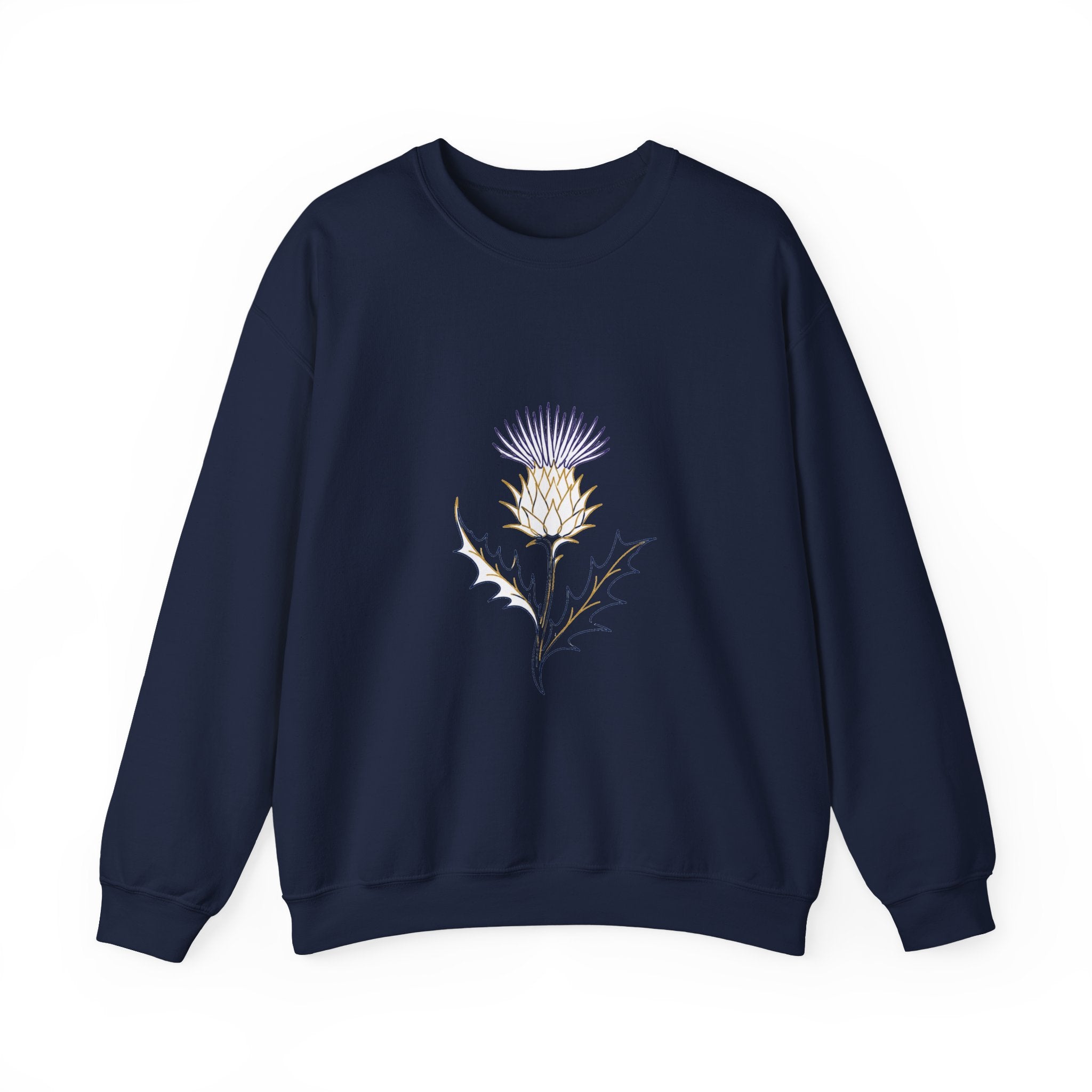 Matching Couple Sweatshirt - Lavender & Thistle Matching Couple Comfort Colors Crew Minimalist Art His Hers Christmas Gift - Design B