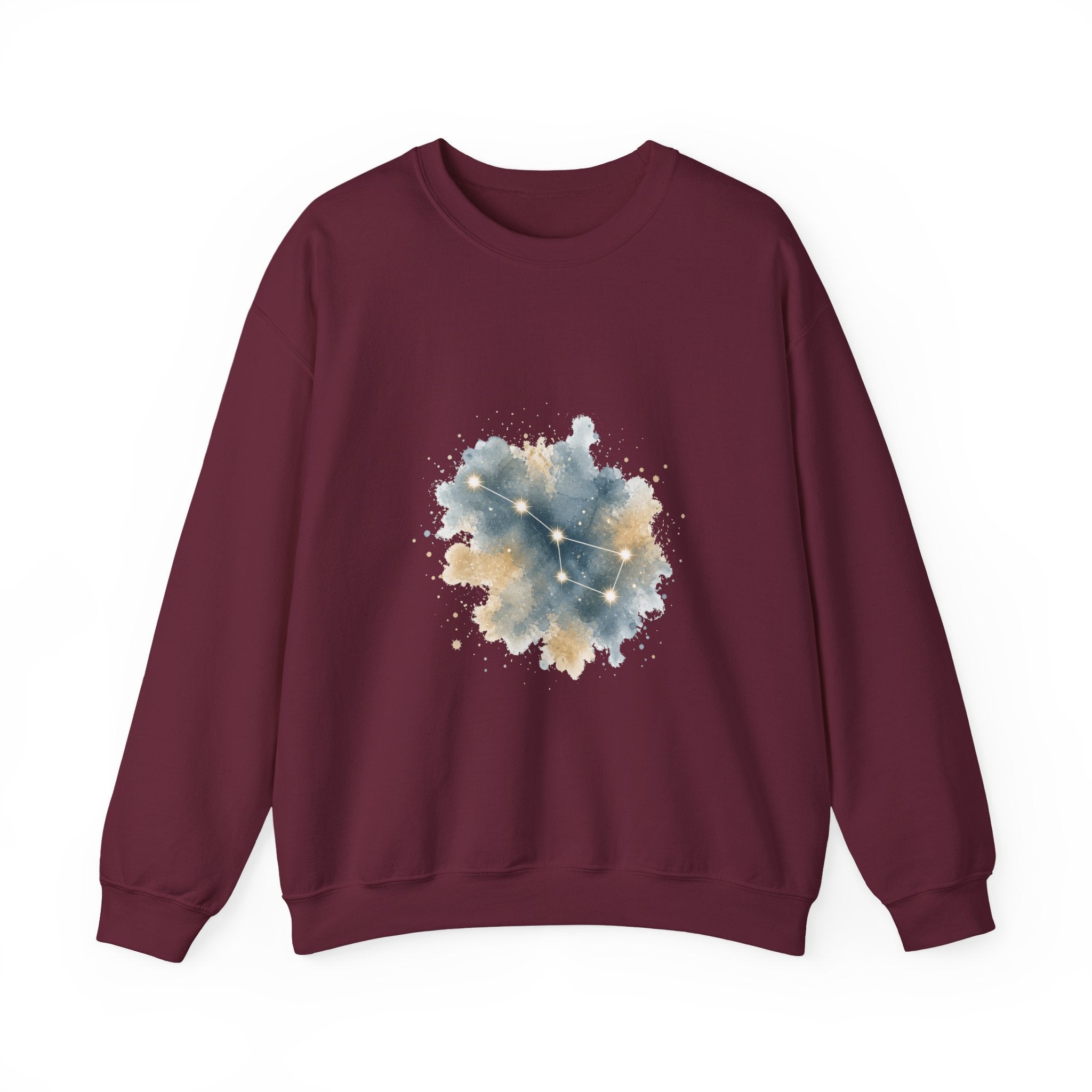 Matching Couple Sweatshirt - Big & Little Dipper Matching Couple Premium Fleece Sweatshirt Watercolor Art His Hers Birthday Gift - Design A