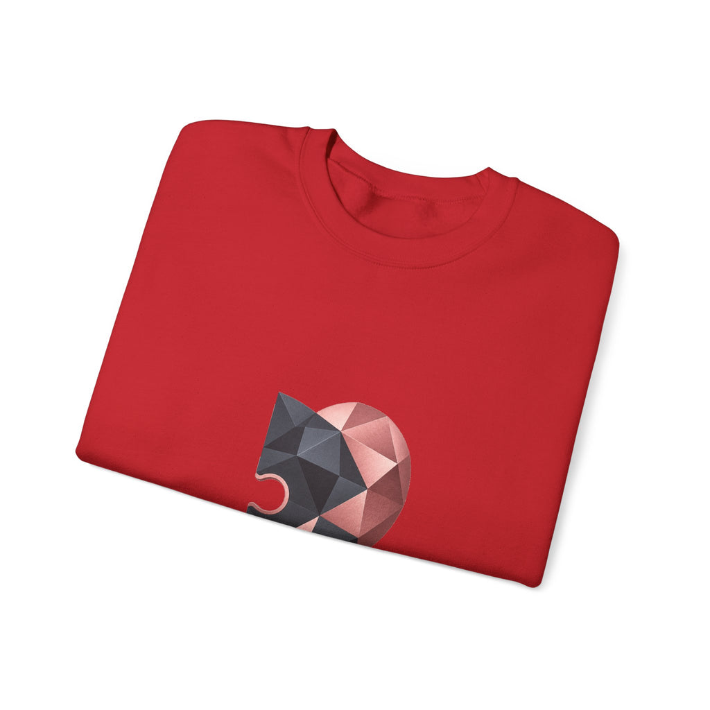 Matching Couple Sweatshirt - Puzzle Pieces Matching Couple Comfort Colors Crew Geometric Art His Hers Love Gift - Design B