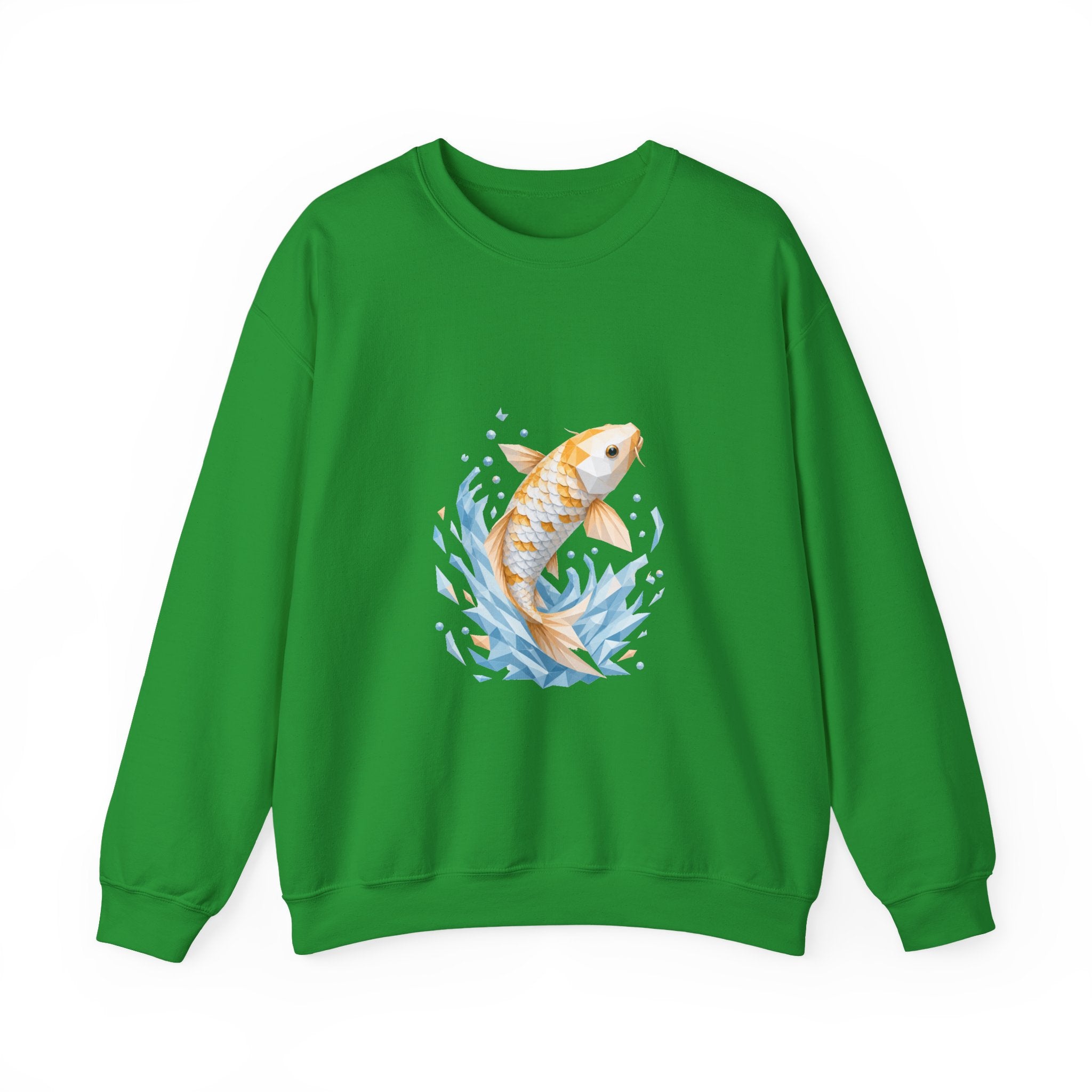 Matching Couple Sweatshirt - Koi Fish Yin Yang Matching Couple Premium Fleece Sweatshirt Geometric Art His Hers Love Gift - Design A