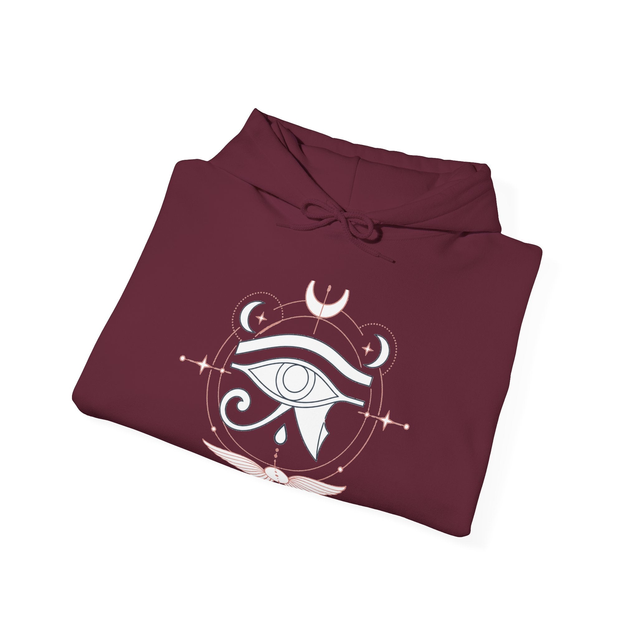 Matching Couple Sweatshirt - Eye of Ra & Horus Matching Couple Hooded Sweatshirt Minimalist Art His Hers Valentine Gift - Design B