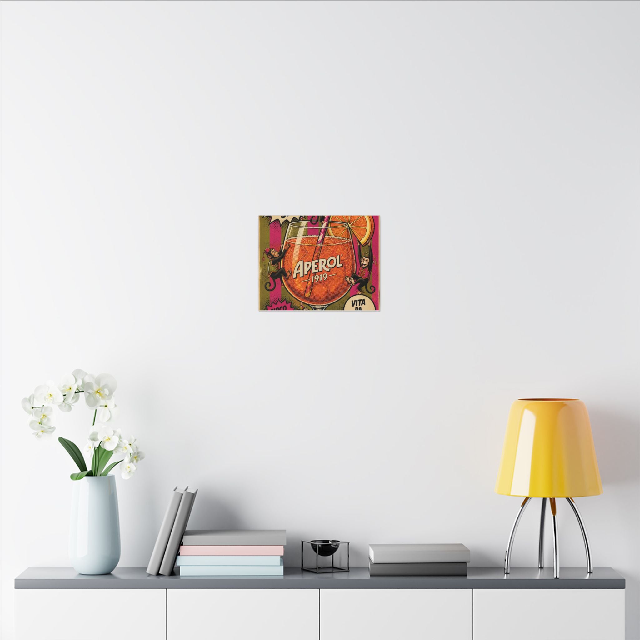Aperol Spritz Monkeys Wall Art Canvas 16×20 Pop Art Living Room Decor Maximalist Print