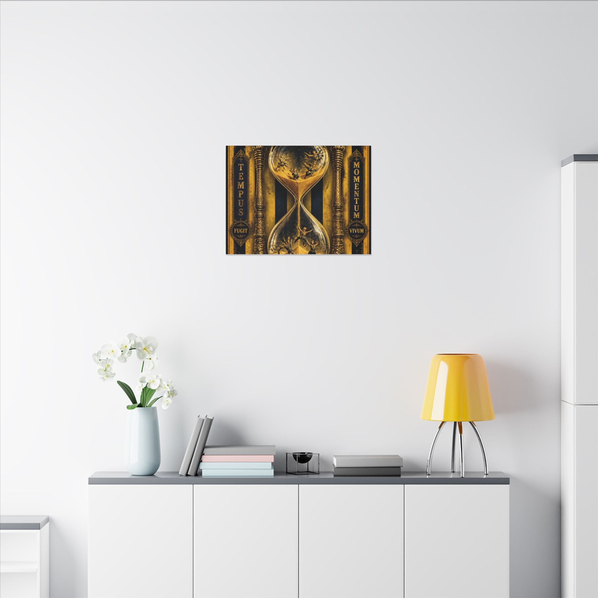 Hourglass Acrobats Wall Art Canvas 16×20 Baroque Home Office Decor Maximalist Print