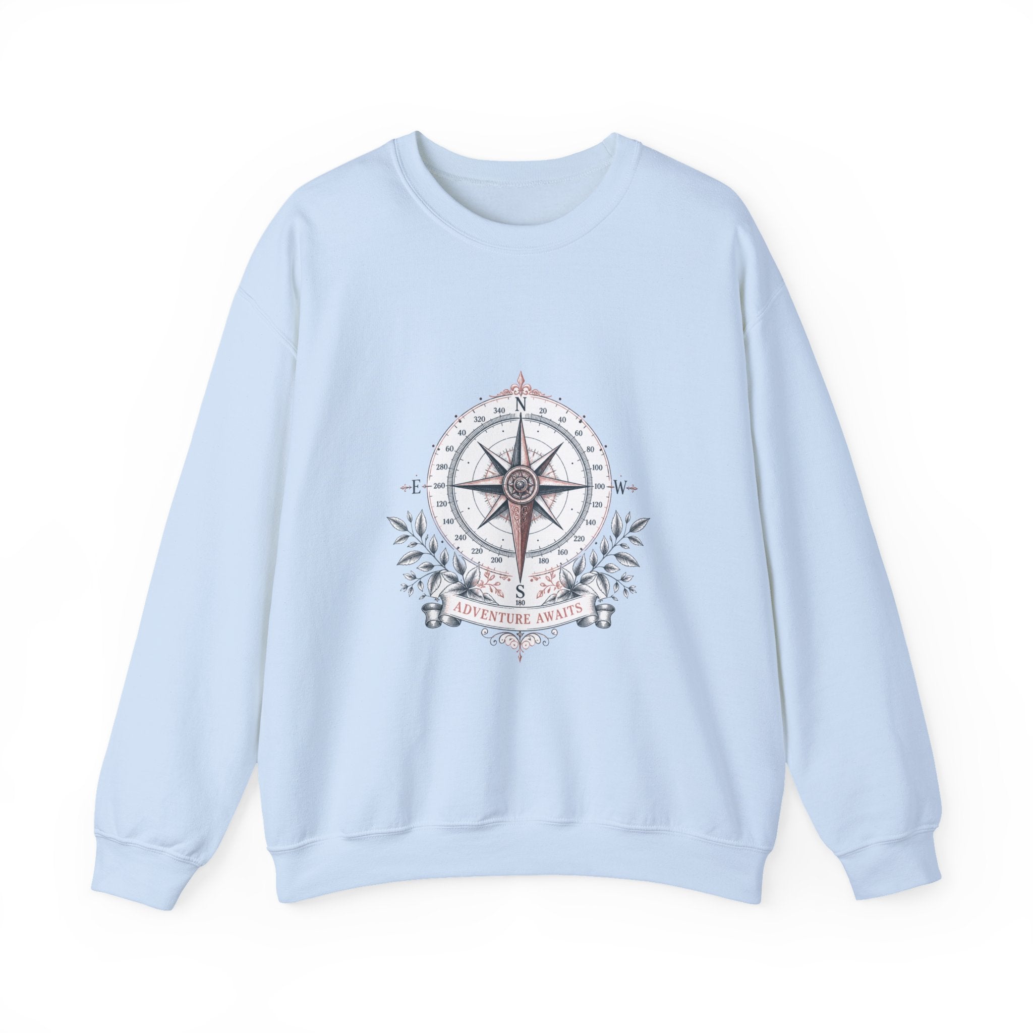 Matching Couple Sweatshirt - Compass North & South Matching Couple Crewneck Sweatshirt Vintage Art His Hers Wedding Gift - Design B