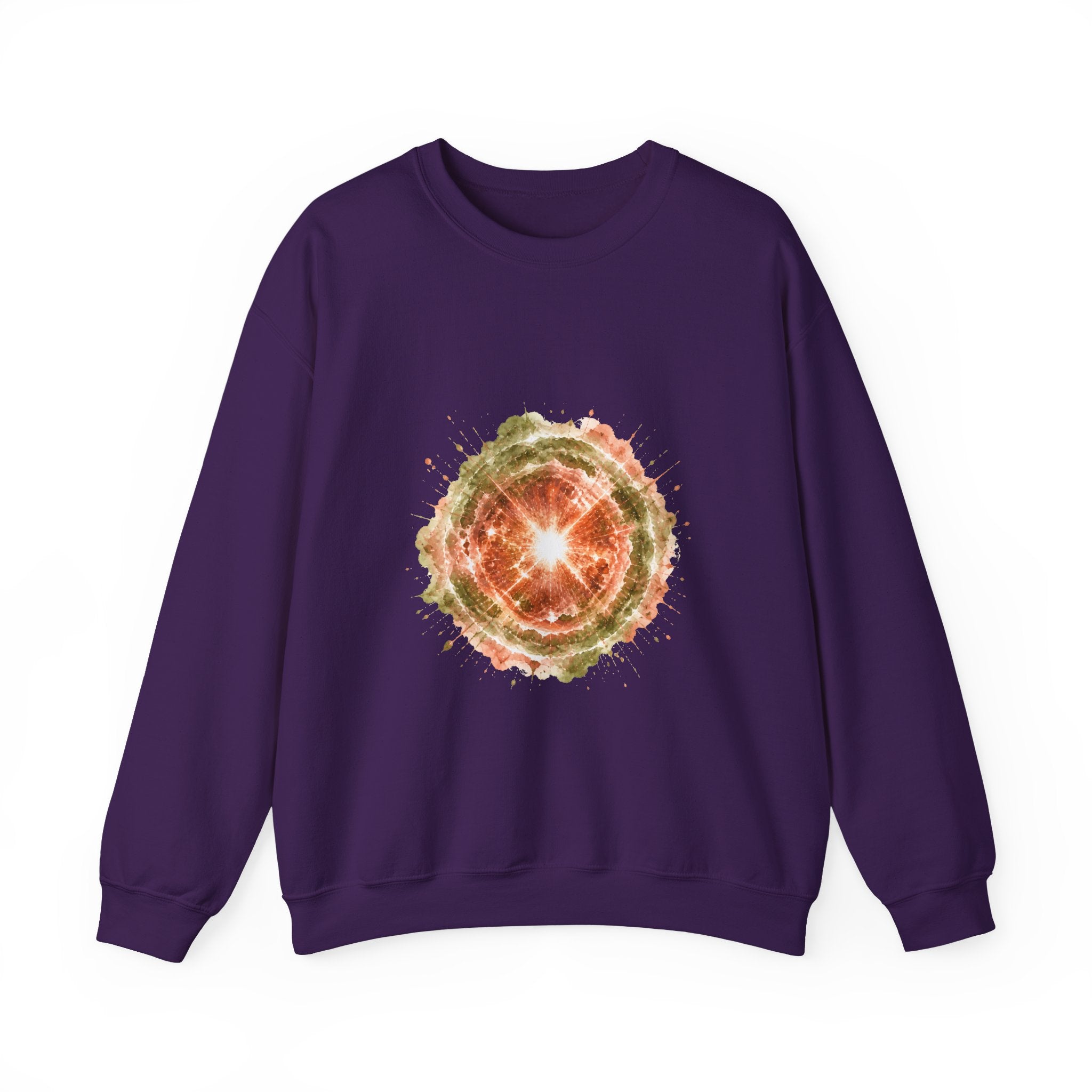 Matching Couple Sweatshirt - Galaxy & Supernova Matching Couple Crewneck Sweatshirt Watercolor Art His Hers Engagement Gift - Design B