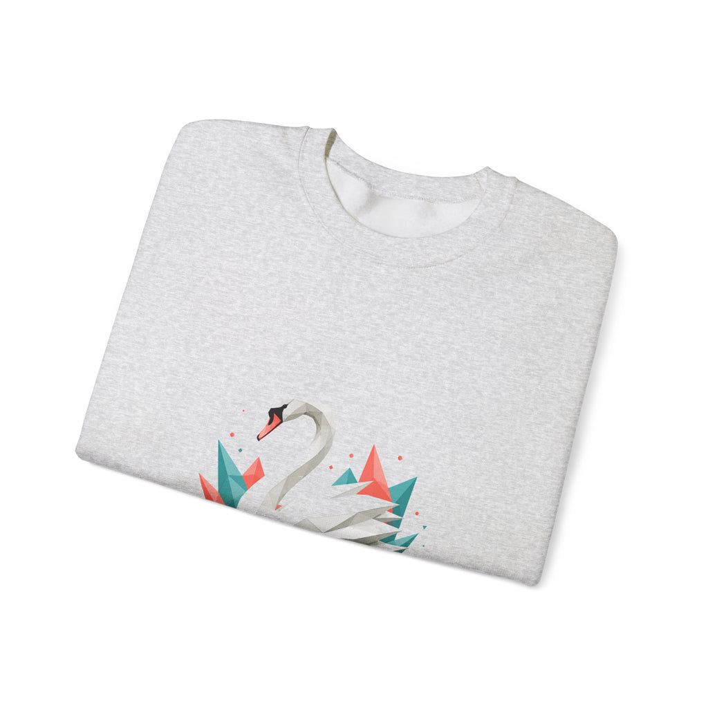 Matching Couple Sweatshirt - Raven & Swan Matching Couple Crewneck Sweatshirt Geometric Art His Hers Couple Gift - Design B