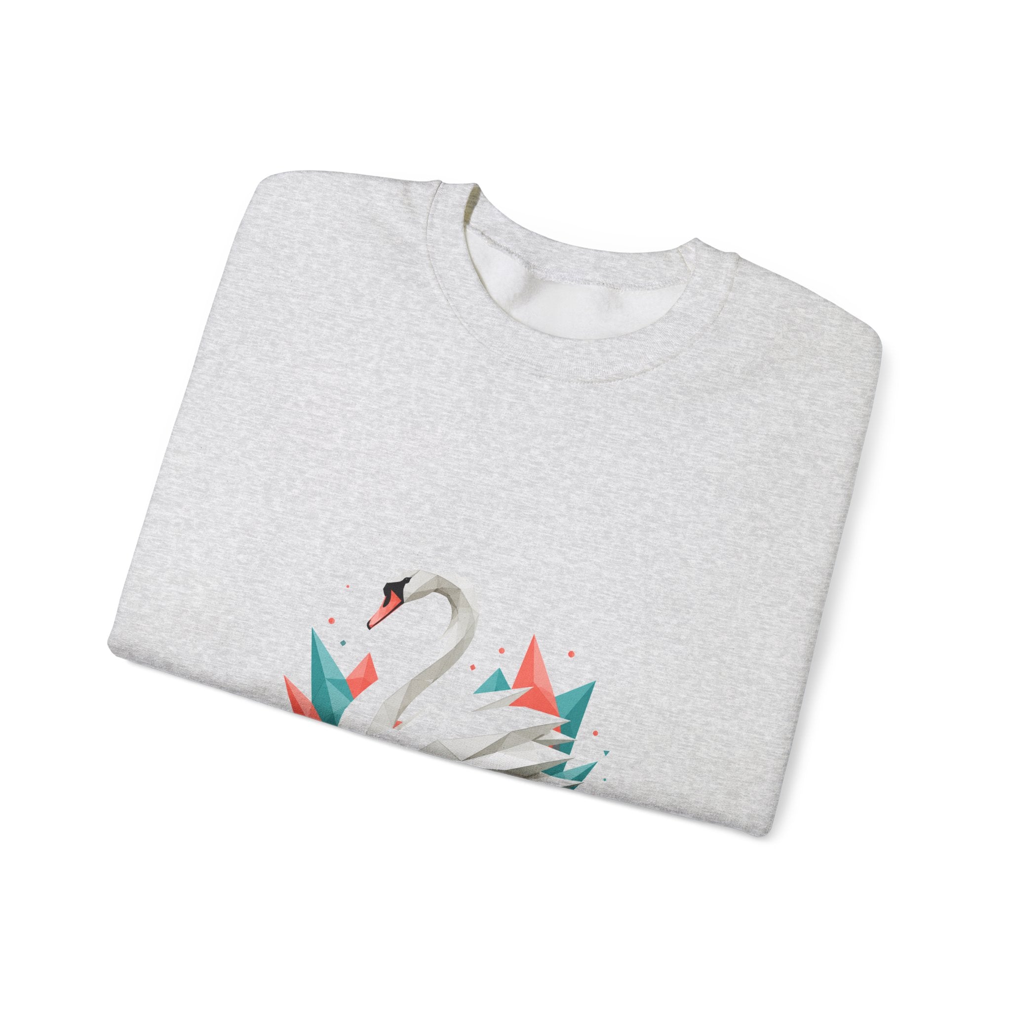 Matching Couple Sweatshirt - Raven & Swan Matching Couple Crewneck Sweatshirt Geometric Art His Hers Couple Gift - Design B