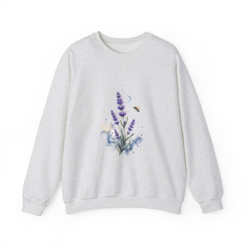 Matching Couple Sweatshirt - Lavender & Thistle Matching Couple Premium Fleece Sweatshirt Watercolor Art His Hers Birthday Gift - Design A