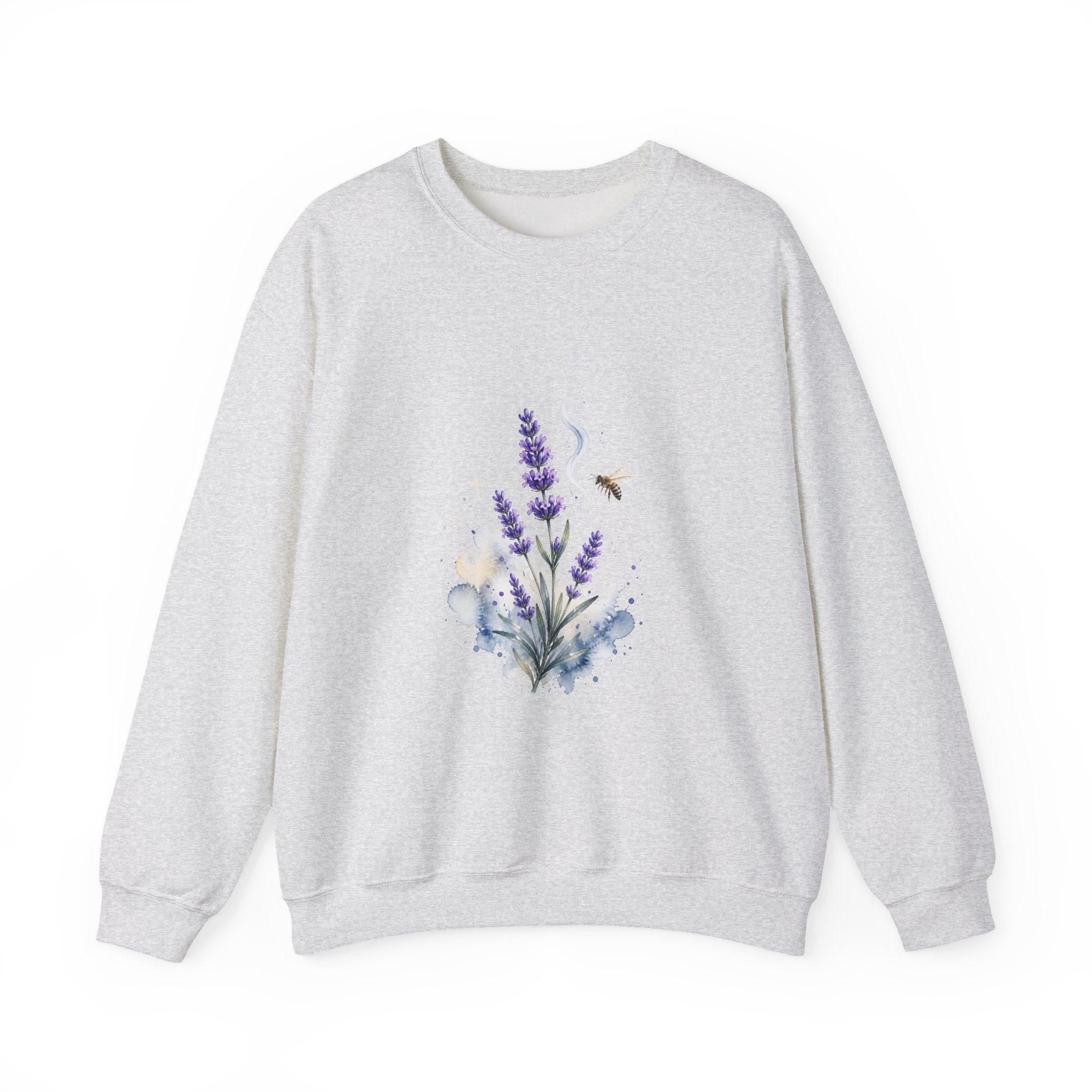 Matching Couple Sweatshirt - Lavender & Thistle Matching Couple Premium Fleece Sweatshirt Watercolor Art His Hers Birthday Gift - Design A