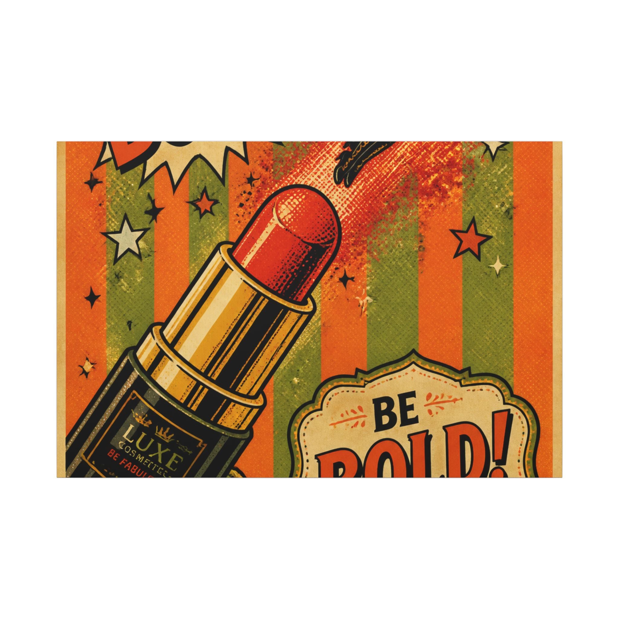 Lipstick Cannon Wall Art Canvas 16×20 Pop Art Living Room Decor Maximalist Print