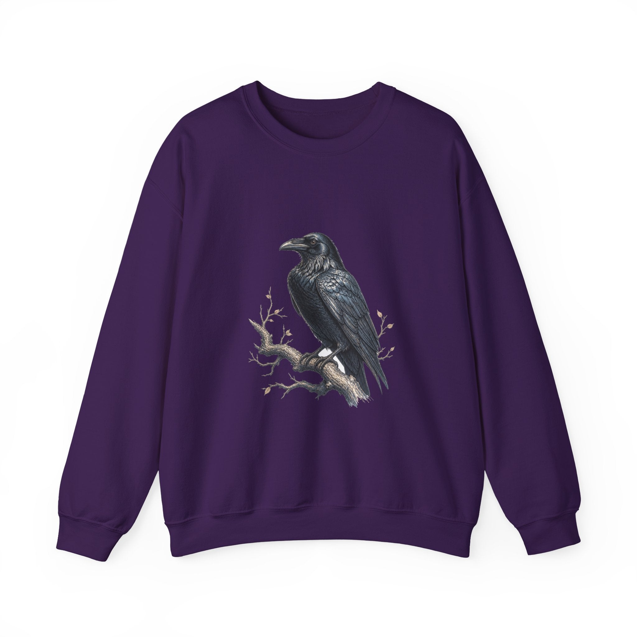 Matching Couple Sweatshirt - Raven & Swan Matching Couple Premium Fleece Sweatshirt Hand-Drawn Art His Hers Anniversary Gift - Design A