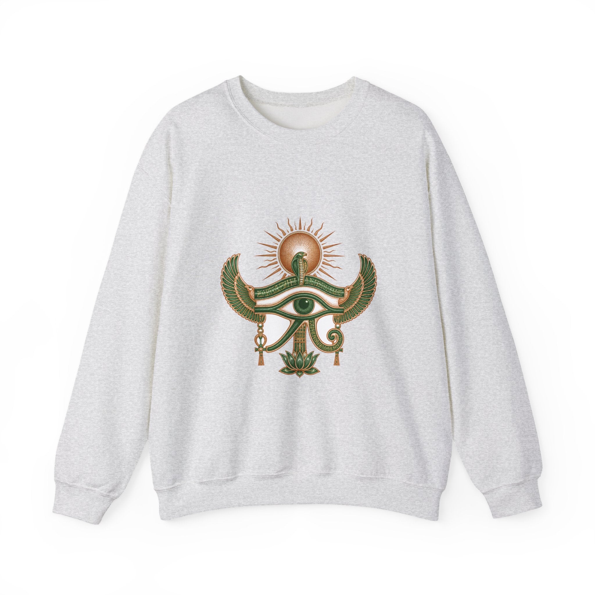 Matching Couple Sweatshirt - Eye of Ra & Horus Matching Couple Premium Fleece Sweatshirt Vintage Art His Hers Honeymoon Gift - Design A