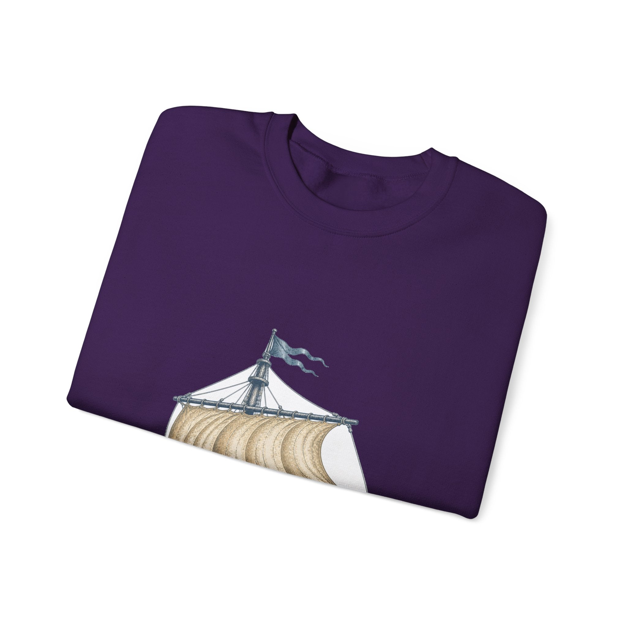 Matching Couple Sweatshirt - Anchor & Sail Matching Couple Premium Fleece Sweatshirt Vintage Art His Hers Honeymoon Gift - Design B