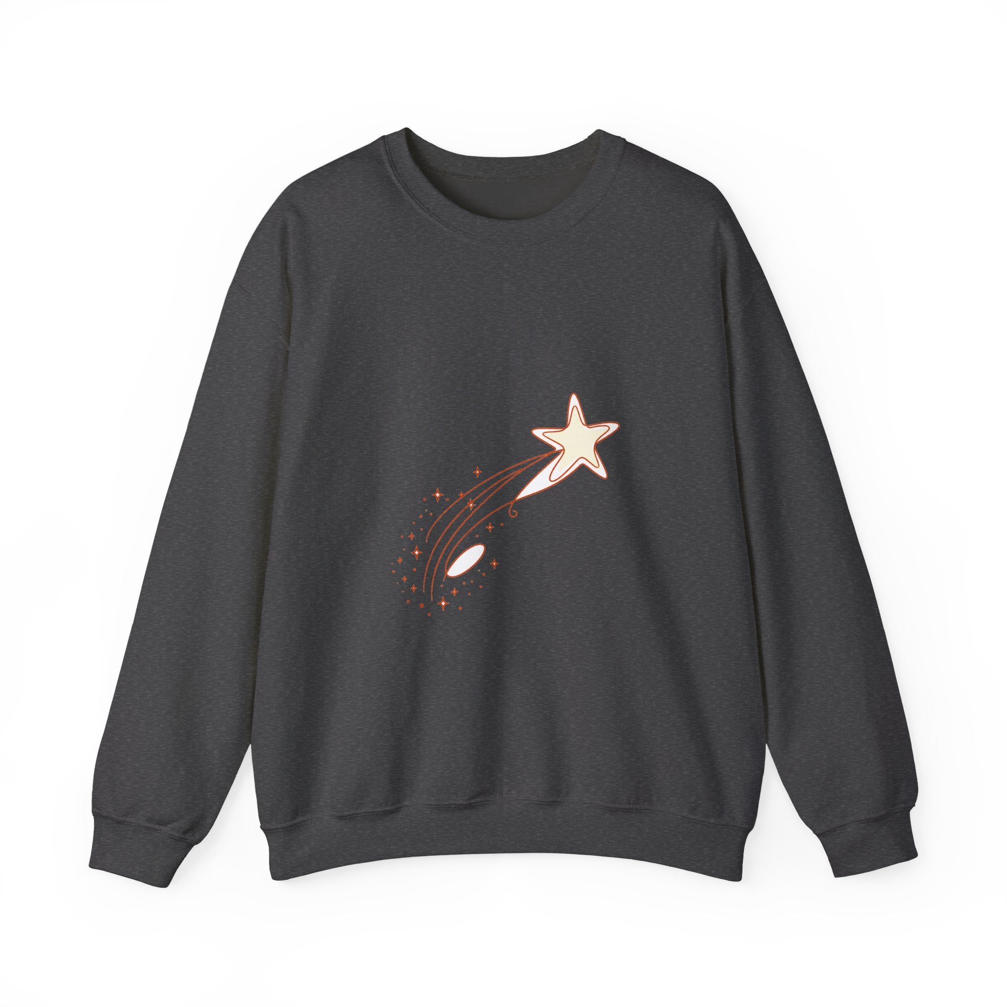 Matching Couple Sweatshirt - Shooting Star & North Star Matching Couple Comfort Colors Crew Minimalist Art His Hers Christmas Gift - Design A