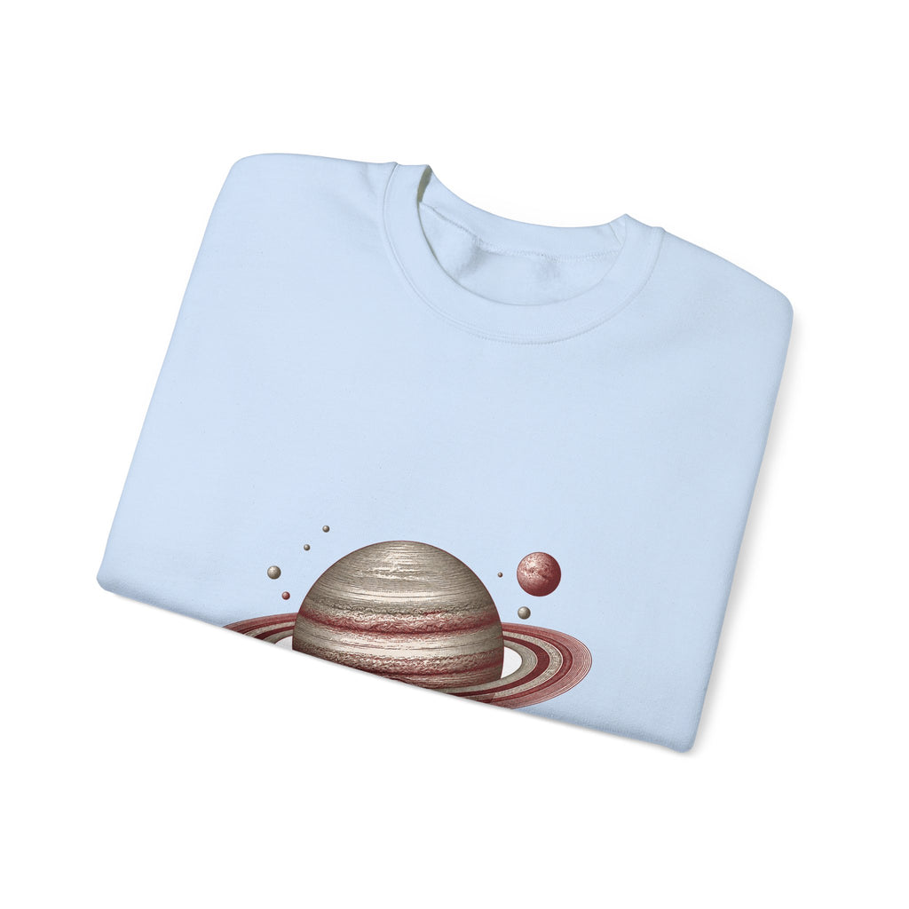 Matching Couple Sweatshirt - Saturn & Jupiter Matching Couple Crewneck Sweatshirt Vintage Art His Hers Wedding Gift - Design A